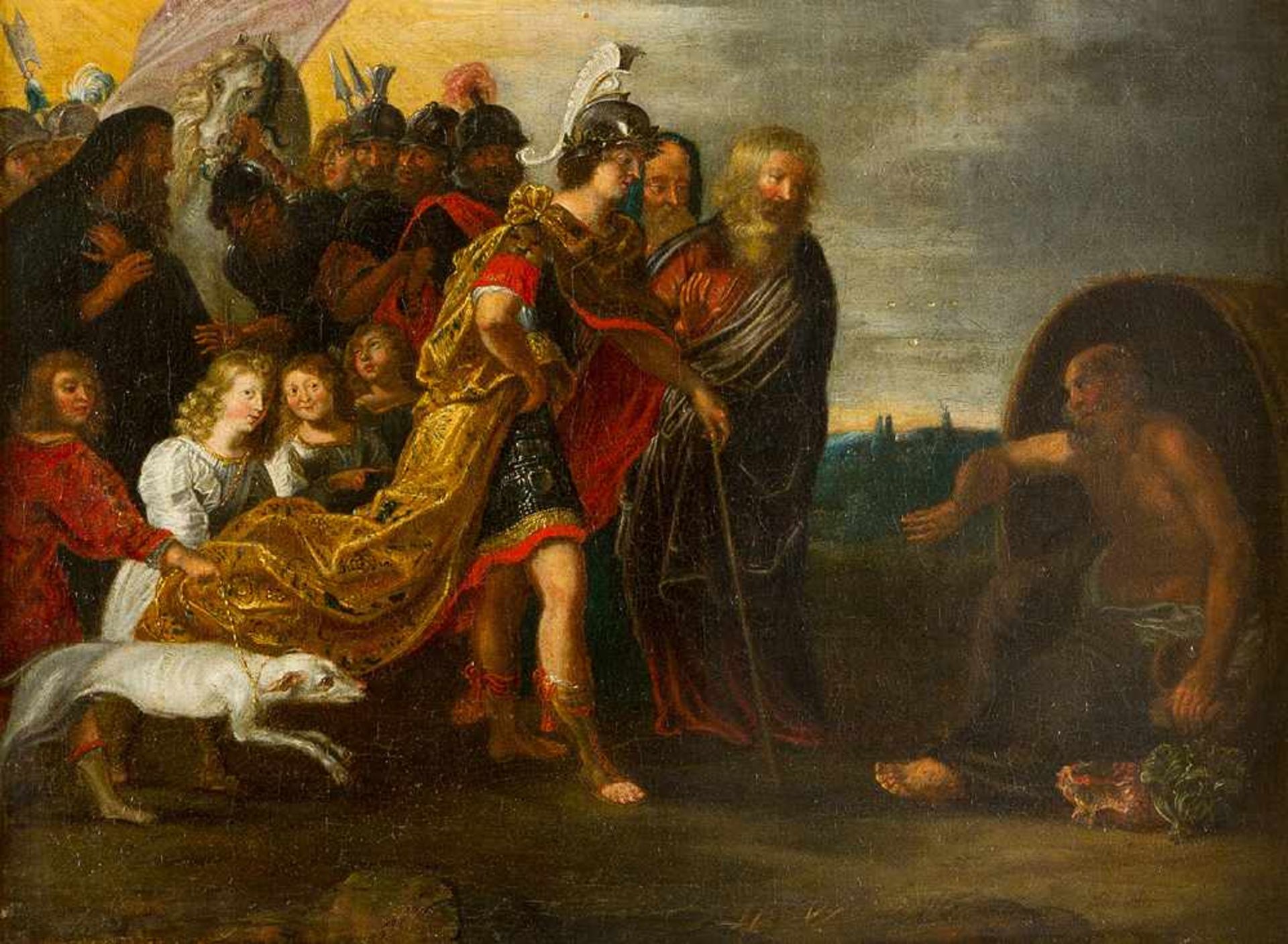 Peter Paul Rubens (1577-1640)-circle Alexander the Great (356 BD-323 BD) and Diogenes (404 BD-323 - Bild 2 aus 3