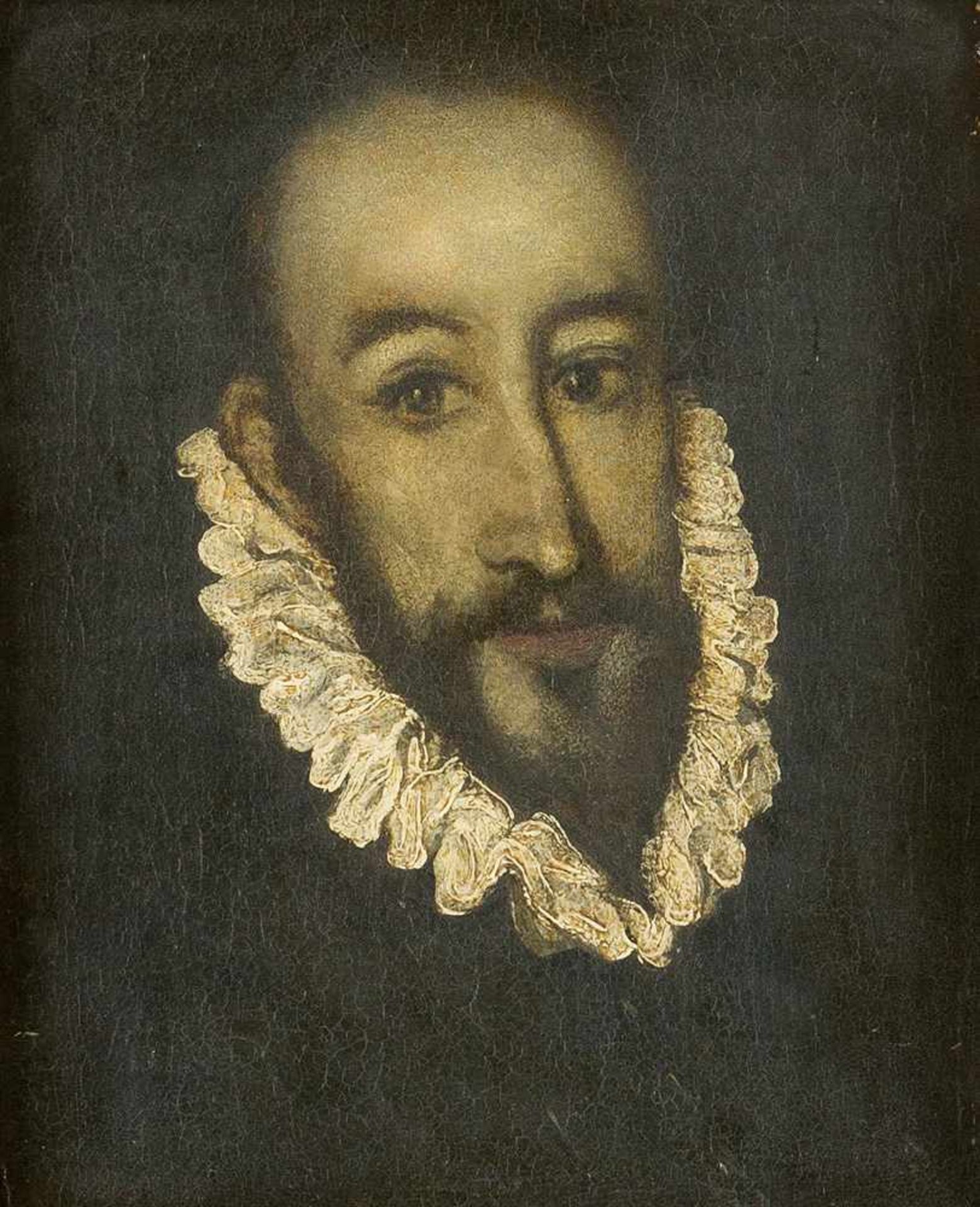 El Greco called Domínikos Theotokópoulos (1541-1614) – attributed. Portrait of a man with white - Bild 2 aus 3