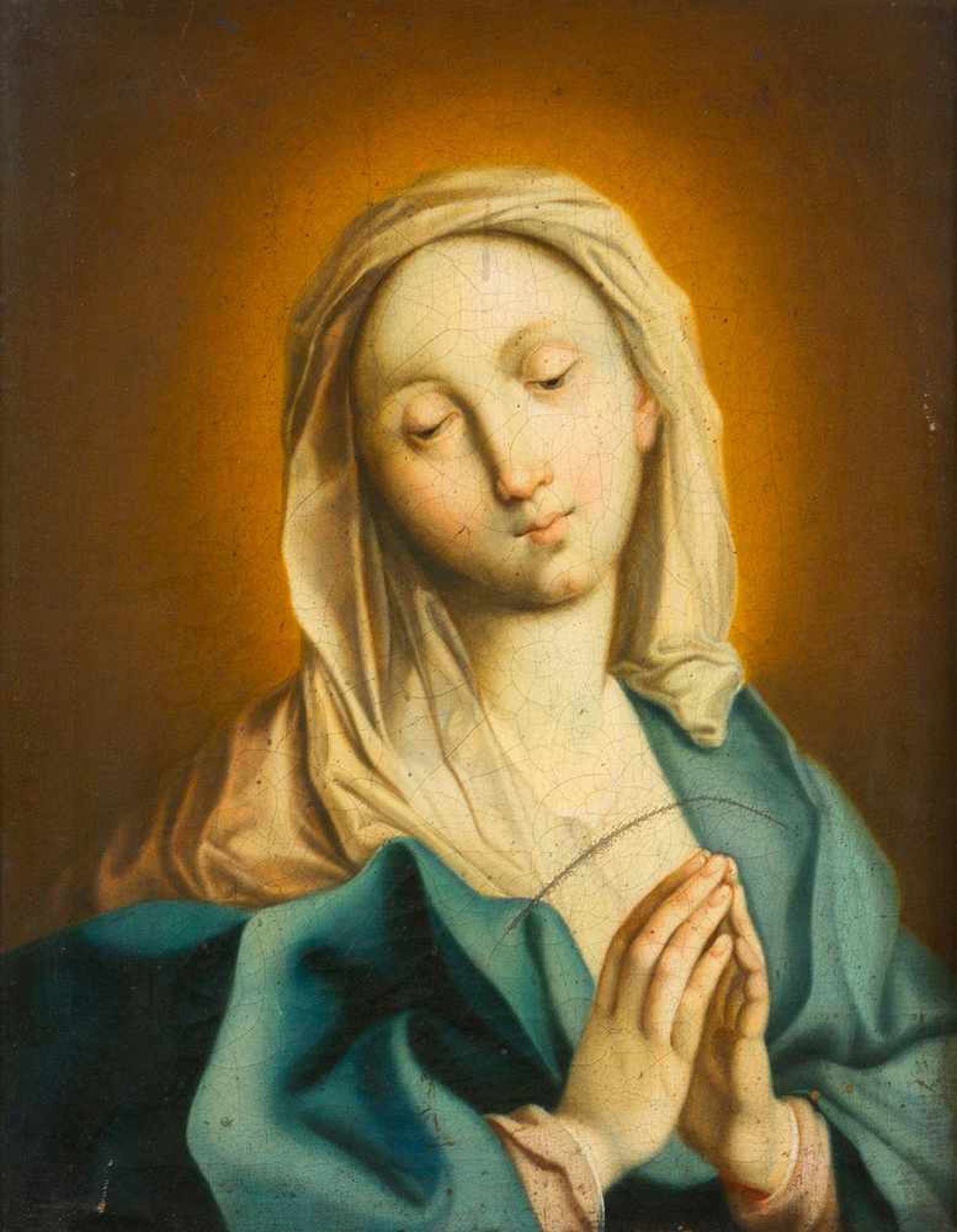 North Italian artist 18th Century, Praying Madonna, oil on canvas, framed. 46x36cm- - -24.00 % - Bild 2 aus 3