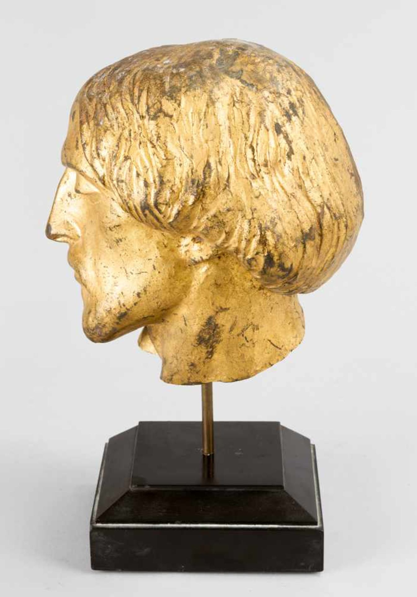 Joseph Bernard (1866 – 1931) – attributed, male head portrait, bronze cast, with remains of original - Bild 2 aus 3
