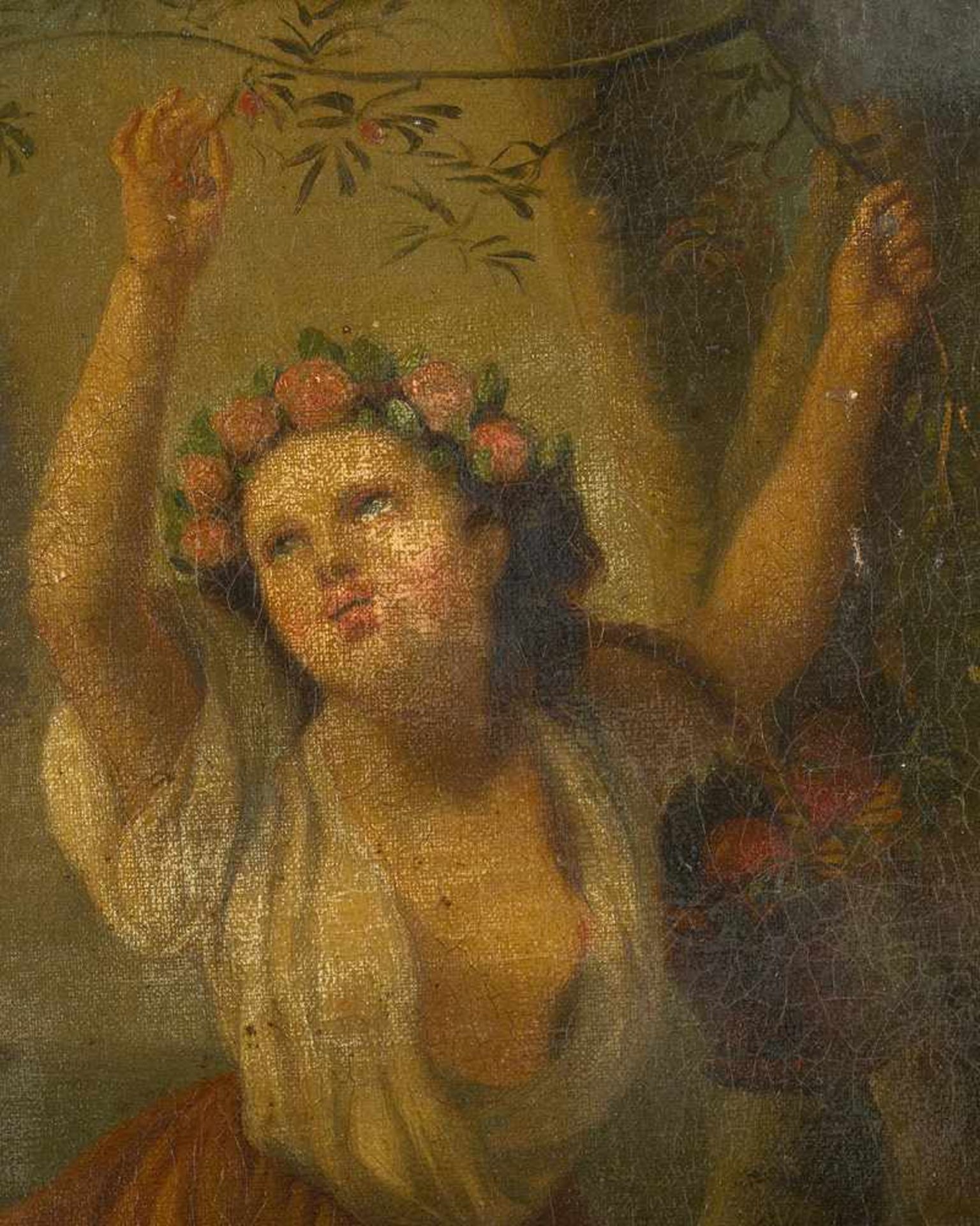 Louis-Léopold Boilly (1761-1845)-circle, Girl picking cherries in front of a fountain in - Bild 3 aus 3