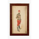 Ludwig Koch (1866-1934), Portrait of an Austrian cavalry corporal; watercolour on paper, signed