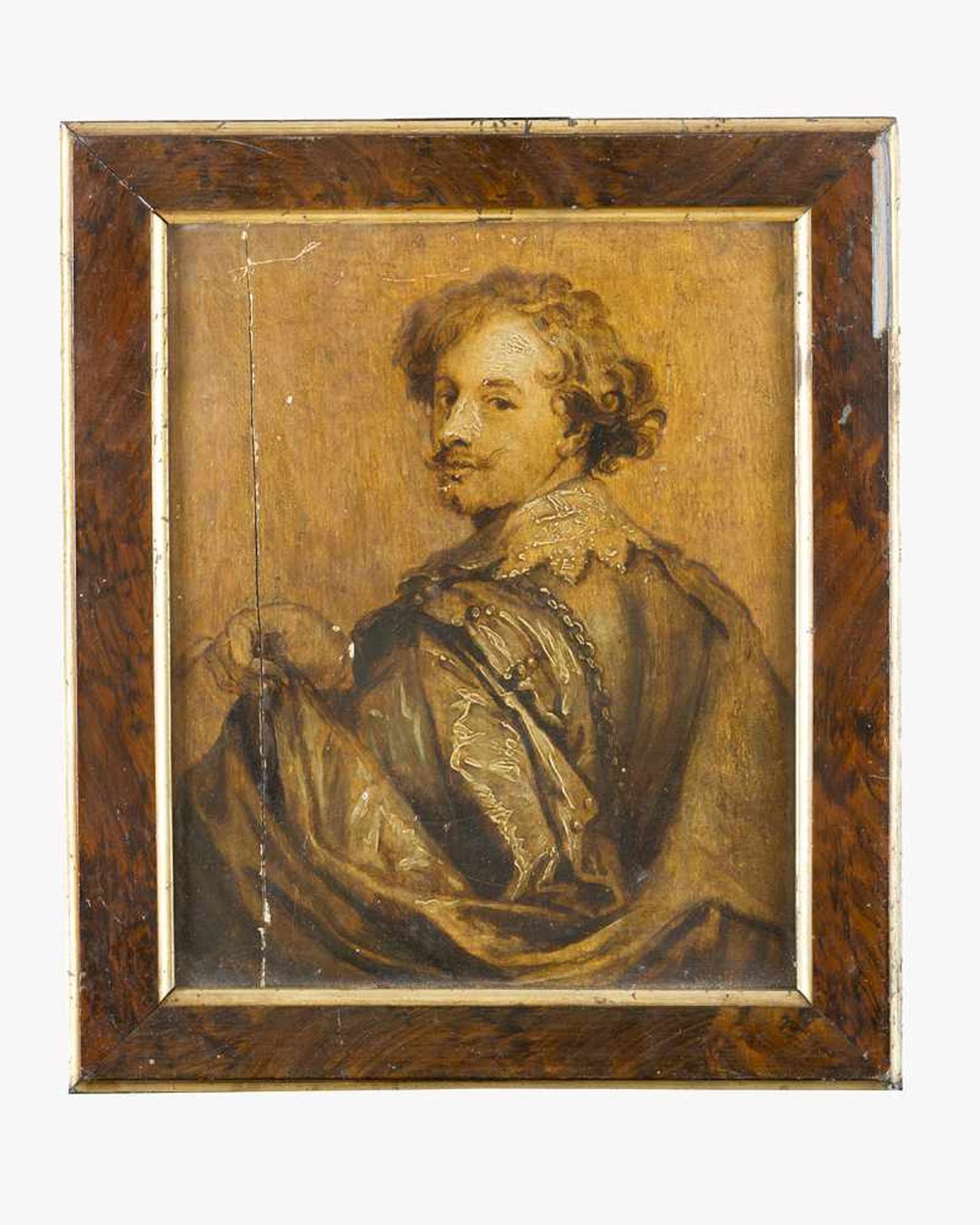 Anthonis van Dyck (1599-1641)-attributed, Portrait of a man turning his head to the side, oil sketch