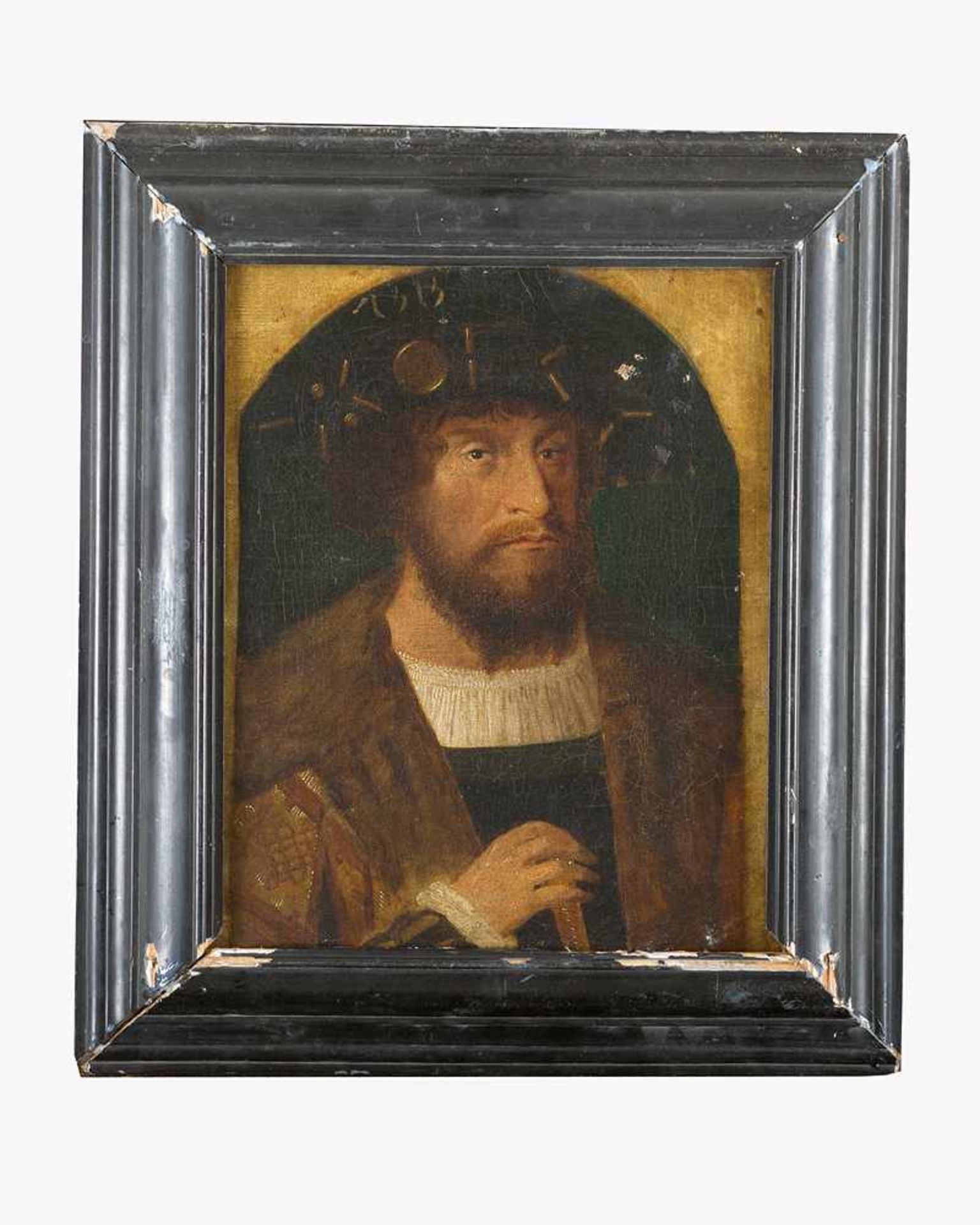 Hans Holbein the Younger ( 1497 – 1543)-school, Portrait of a bearded gentleman; oil on canvas,