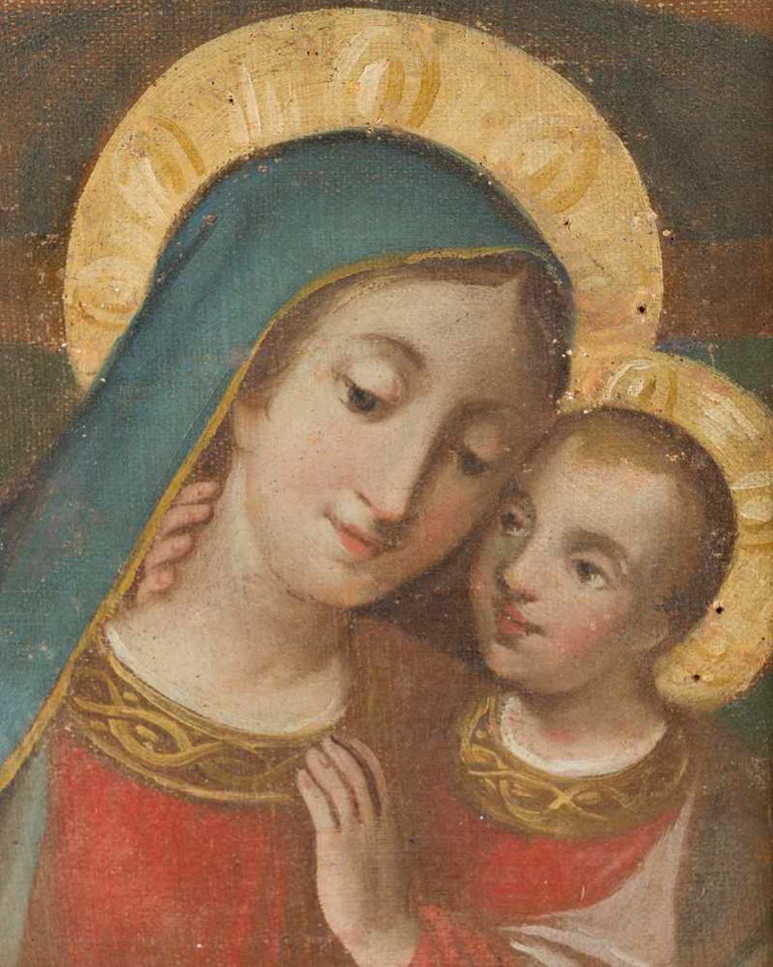 Artist 17th/18th Century, Maria with Child, oil on canvas, framed. 40x28cm- - -24.00 % buyer's - Bild 3 aus 3