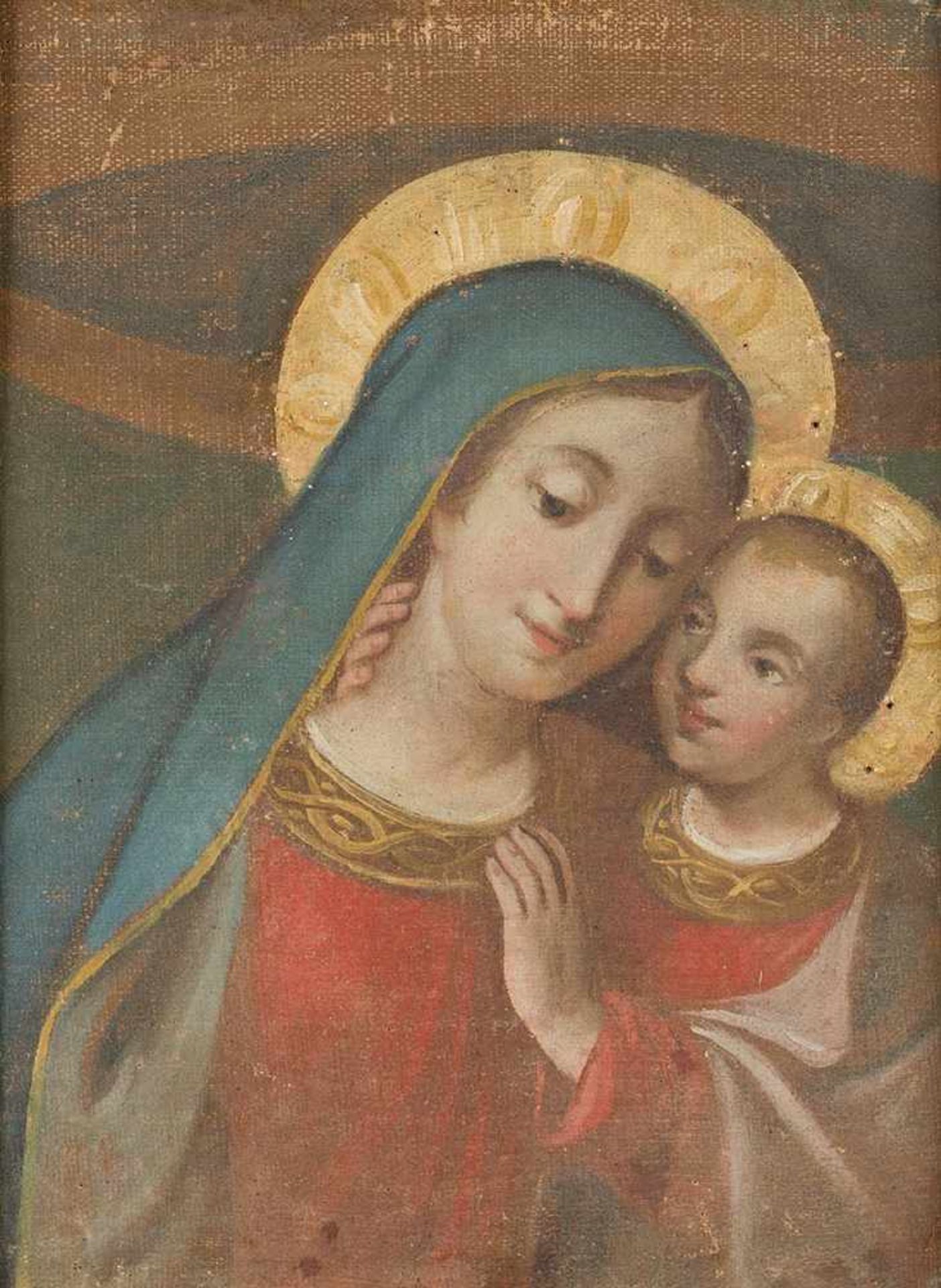 Artist 17th/18th Century, Maria with Child, oil on canvas, framed. 40x28cm- - -24.00 % buyer's - Bild 2 aus 3