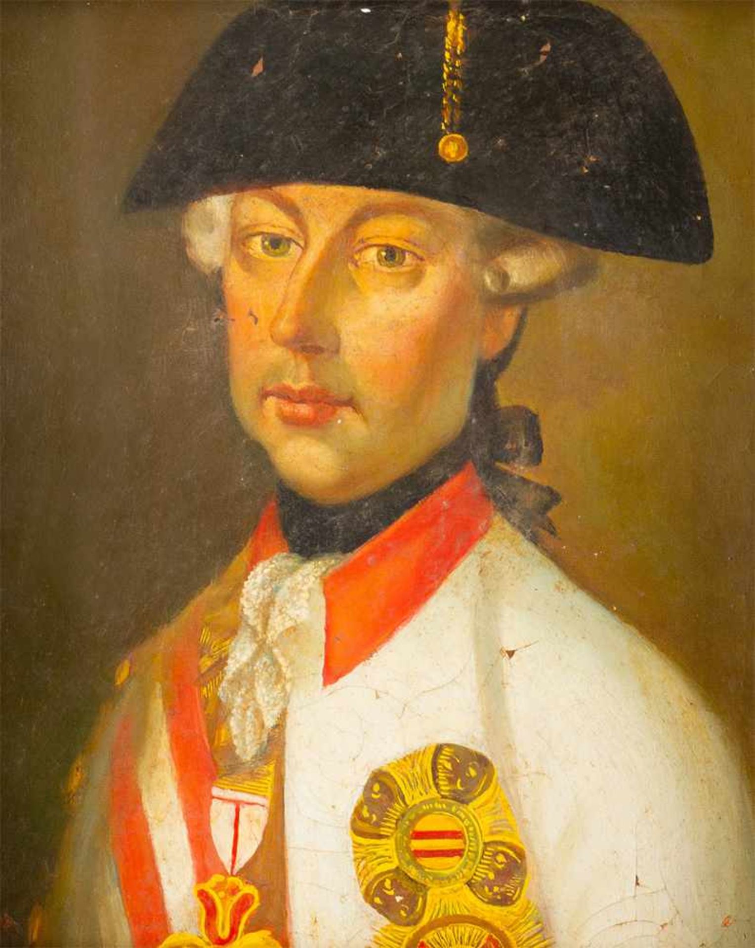 Joseph Hickel (1736-1807)-attributed , Portrait of Emperor Joseph II (1741-1790); oil on canvas, - Bild 2 aus 3