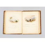 David Roberts (1796–1864)-attributed, Holy Land sketch book in leather bound hard cover, decorated