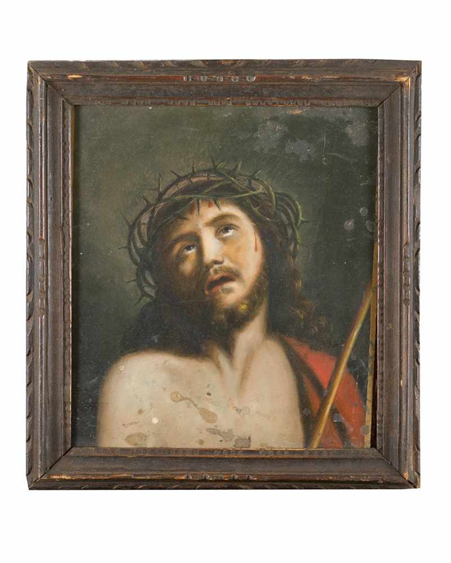 North Italian artist around 1800, Jesus with the Crown of Sorrows; oil on paper, laid down on panel,