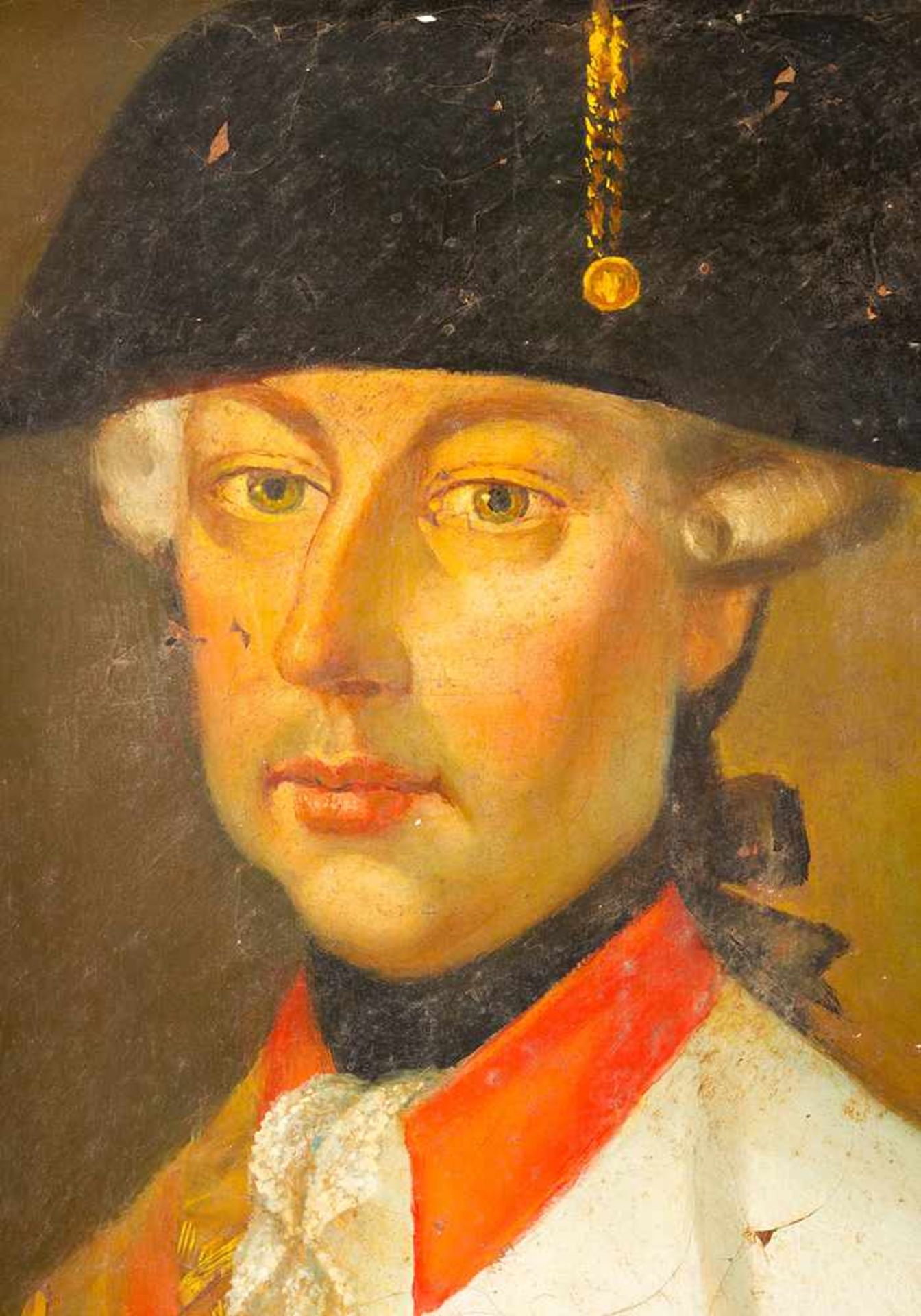 Joseph Hickel (1736-1807)-attributed , Portrait of Emperor Joseph II (1741-1790); oil on canvas, - Bild 3 aus 3