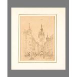 Rudolf Ritter von Alt (1812-1905), Old Town Hall Munich; pencil on paper; signed bottom right and