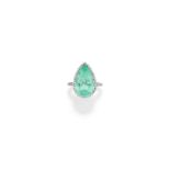 BAGUE EN OR, PARAIBA ET DIAMANTS