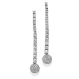 BOUCLES D'OREILLES PENDENTIF EN OR ET DIAMANTS