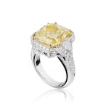 BAGUE EN OR ET DIAMANT FANCY LIGHT YELLOW