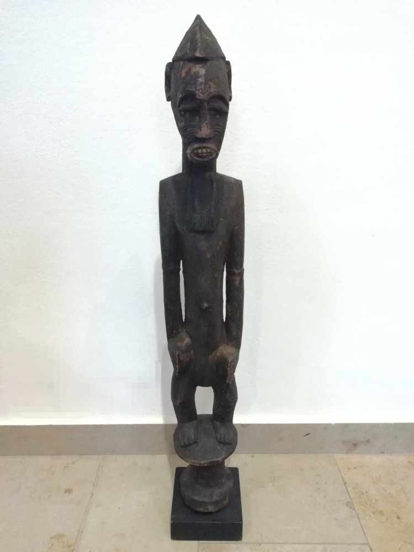 Afrikanische BüsteHolz, mattiert, Höhe 97cm;