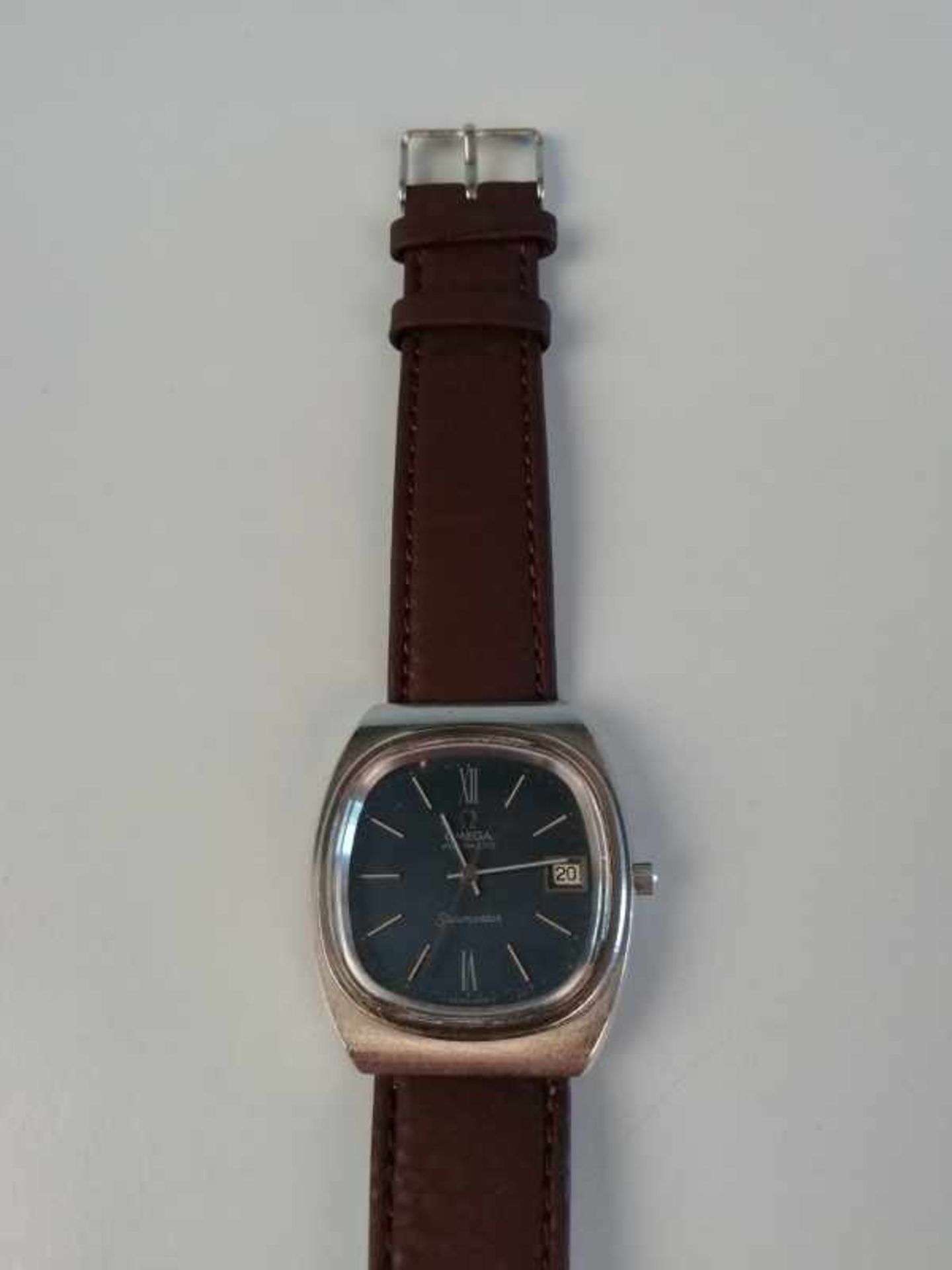 Armbanduhr "Omega"Metall, vintage, Automatik, Datum, 46,4g, Werkservice wird empfohlen, keine