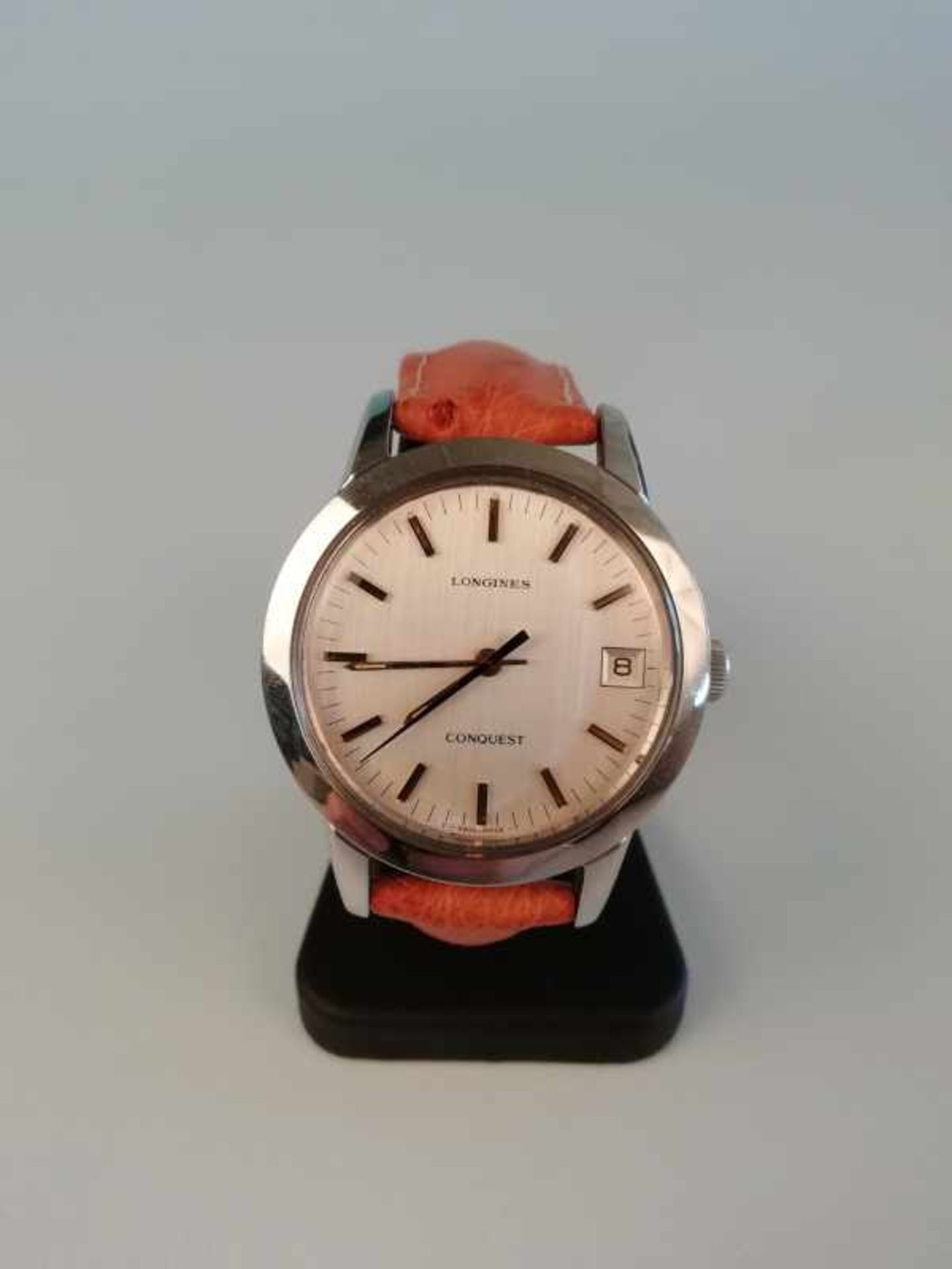 Armbanduhr "Longines"Metall, Vintage, Ankerwerk, Datum, 65,2g, Werkservice wird empfohlen, keine