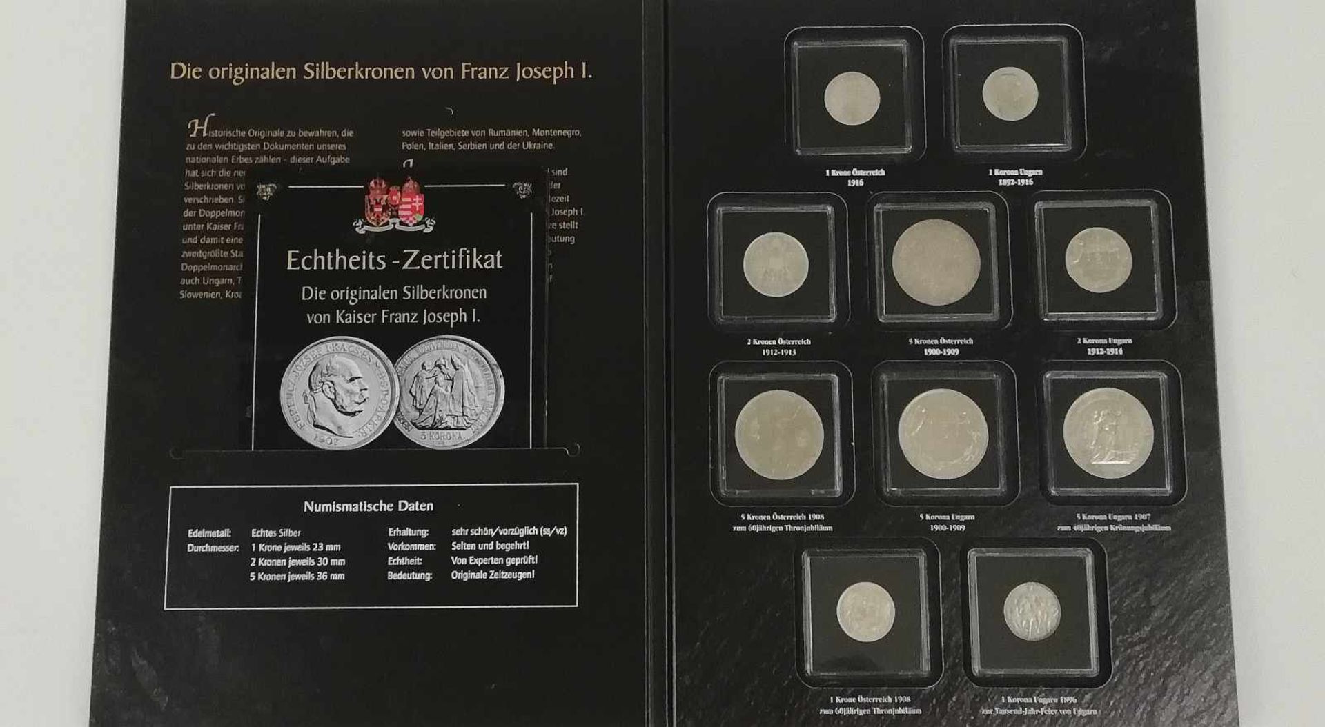 10 historische Originalmünzenaus der Zeit der k.u. k. Donaumonarchie, 1 Krone Österreich 1916, 1 - Bild 2 aus 2