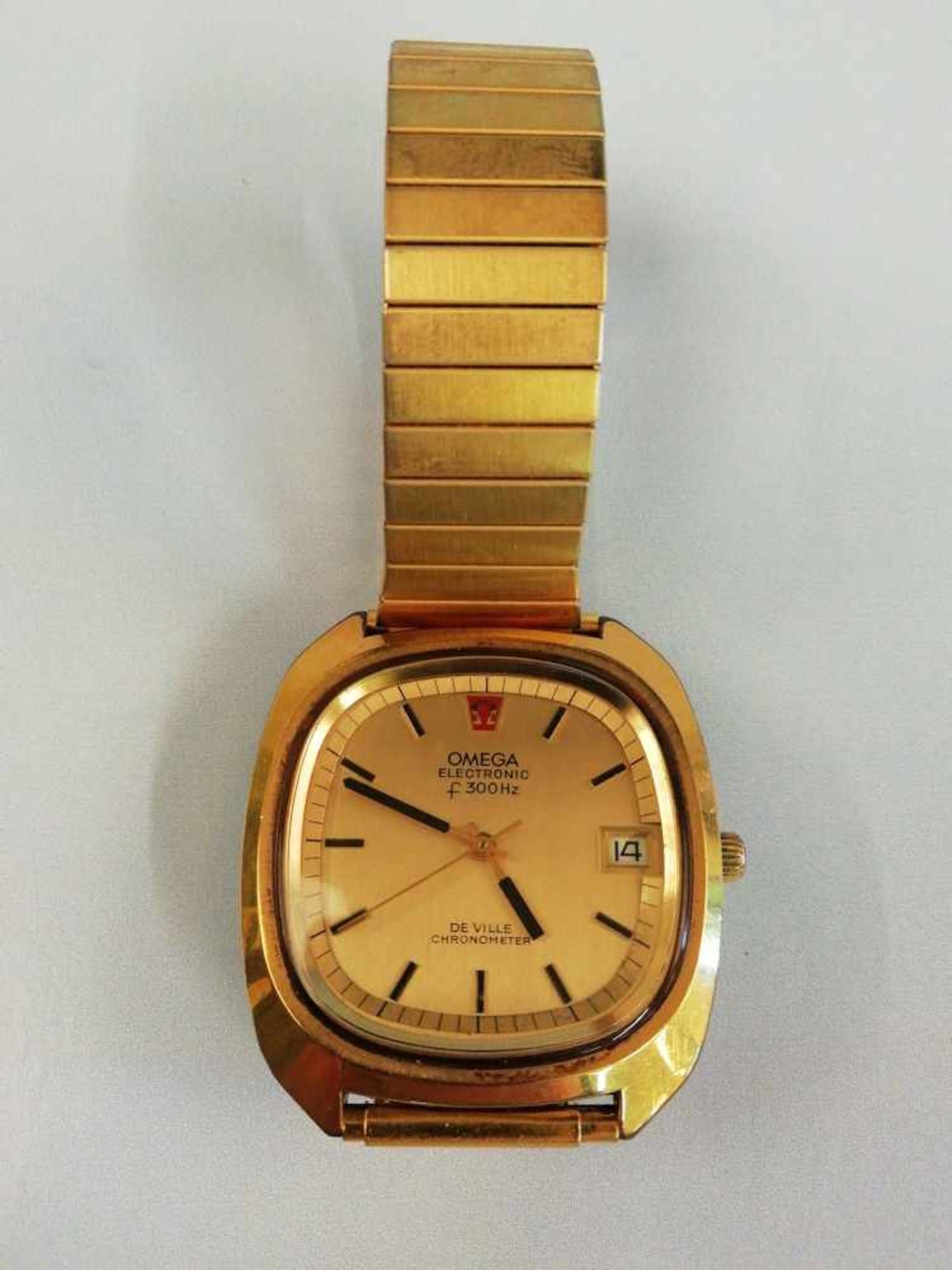 Herrenarmbanduhr OMEGA De Ville, Electronic Chronometer, Datum, Sekundenanzeige, 85,3 g,