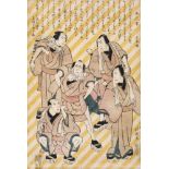 Kabuki actorsKabuki actors39 × 27 cmsigned lower right ”Shunshisai Hokkai ga”Shunshisai Hokkai- - -