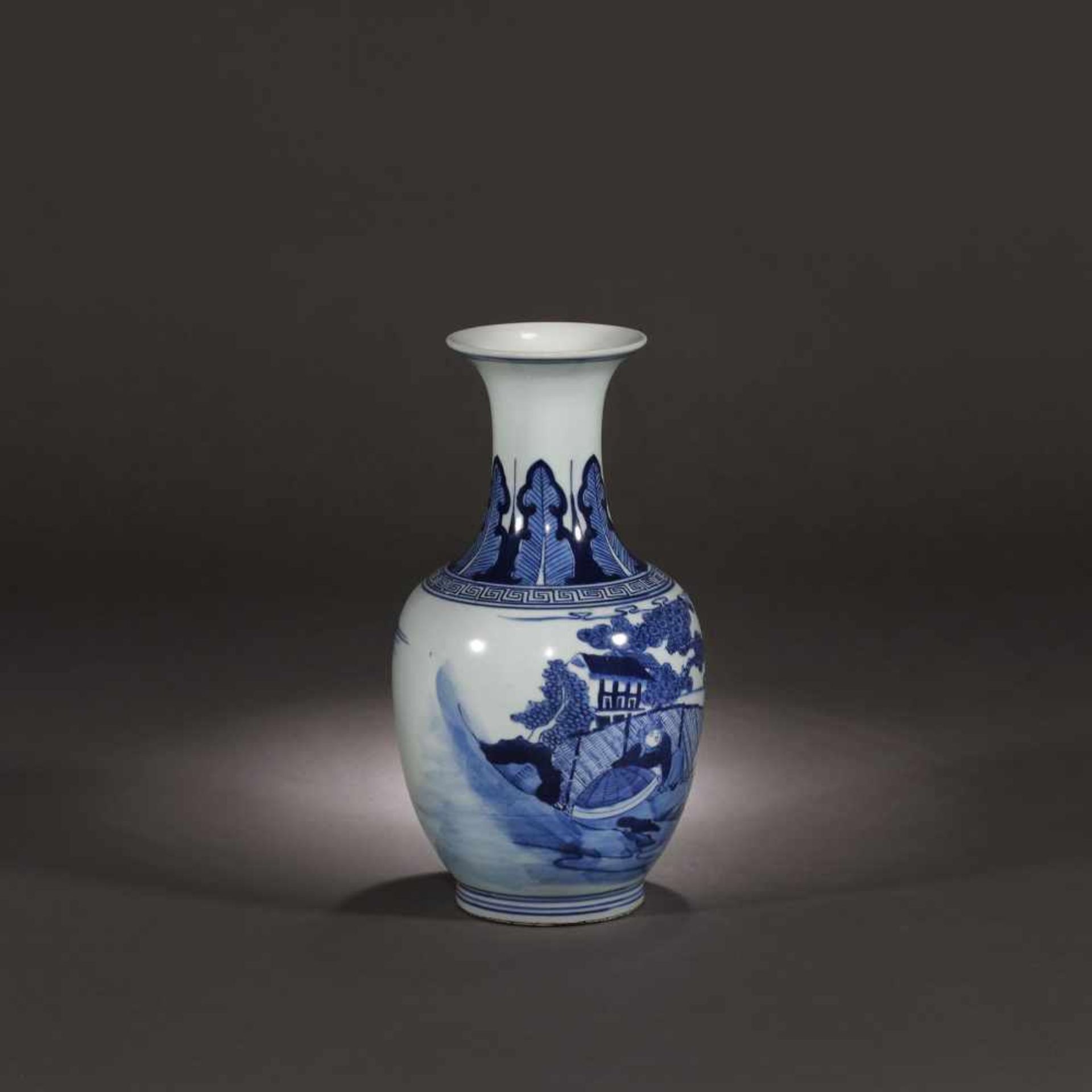 Porcelain vessel illustrating a scholar, bearing the Kangxi mark, Kangxi Period, China, ca. 1662- - Bild 5 aus 7