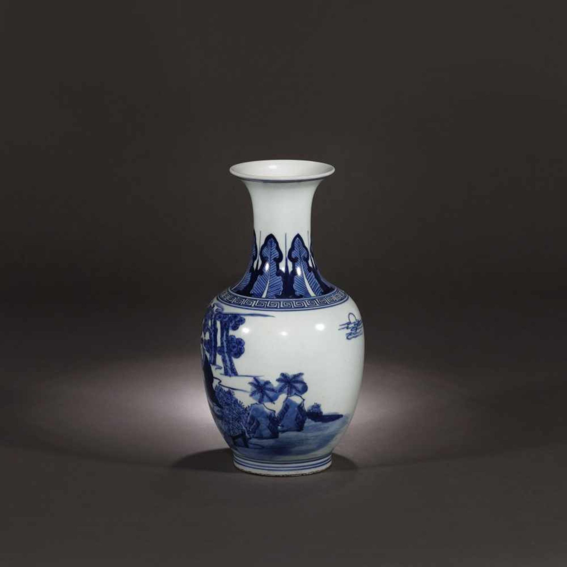 Porcelain vessel illustrating a scholar, bearing the Kangxi mark, Kangxi Period, China, ca. 1662- - Bild 3 aus 7