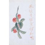 Litchi branchLitchi branch31,5 × 21,5 cmsigned lower right, ”Baishi” și in artist's stampQi