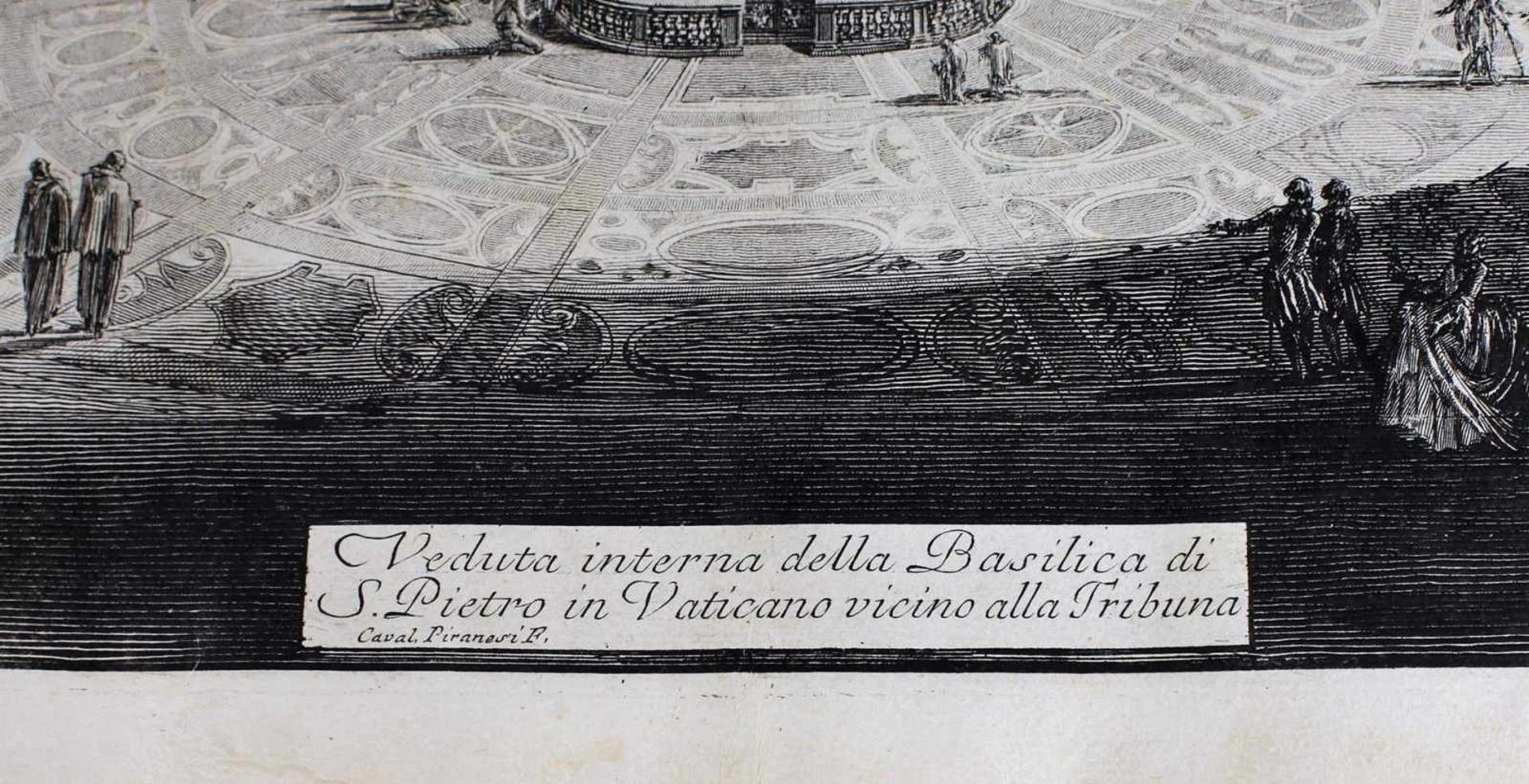 Piranesi, G.B. Veduta della gran Piazza a Basilica di S. Pietro und Veduta interna della Basilica di - Bild 3 aus 3
