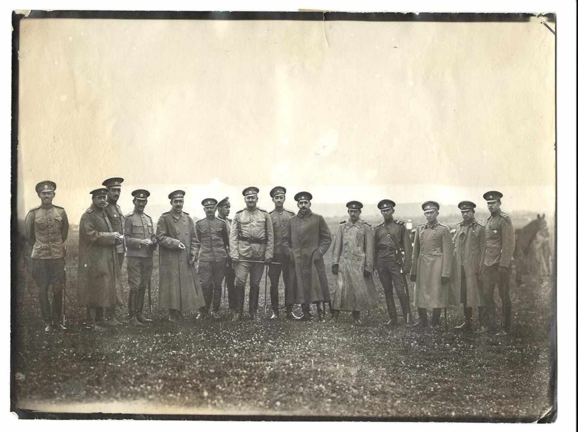 Karl Bulla. A group of officers of the 6th Don Cossack artillery battery (?) on the Krasnoselsk