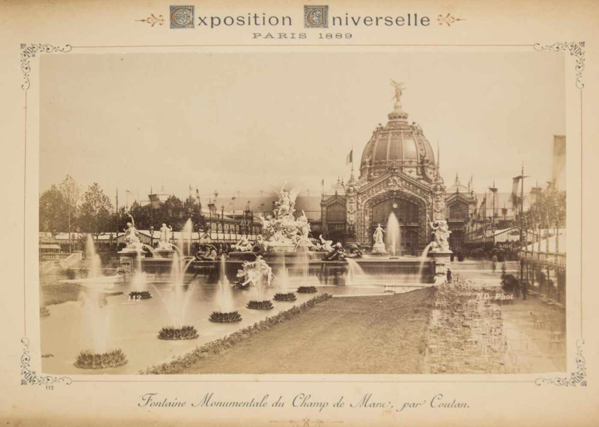 Exposition Universelle. 1889. Paris. 27x18,5 cm. France. In the composite cover with gold lettering. - Bild 7 aus 9