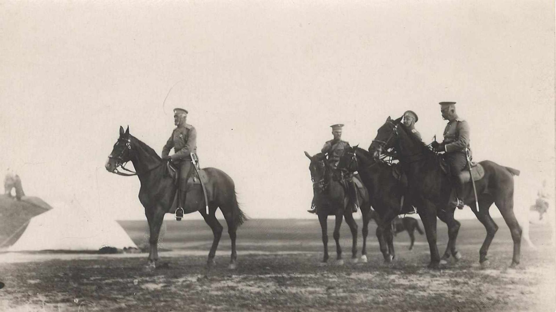 Russian Imperial army. Grand Duke Nicholas Nikolaevich on maneuvers. 1914-1915. Рhotograph.