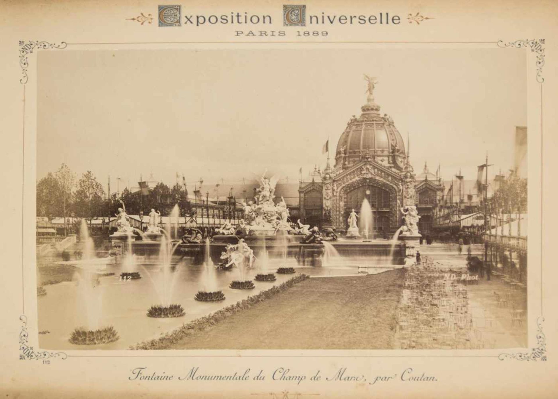 Exposition Universelle. 1889. Paris. 27x18,5 cm. France. In the composite cover with gold lettering. - Bild 3 aus 9