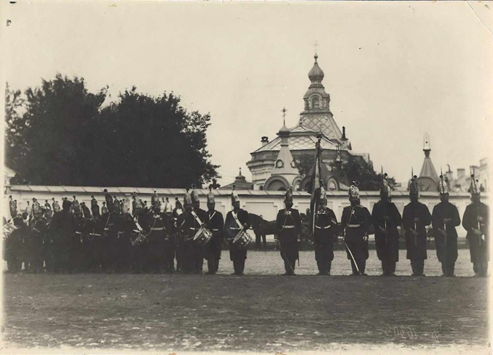 Russian Imperial army. Life Guards. Pavlovsky Regiment . 1900s. Photograph.Gelatin Silver Print.