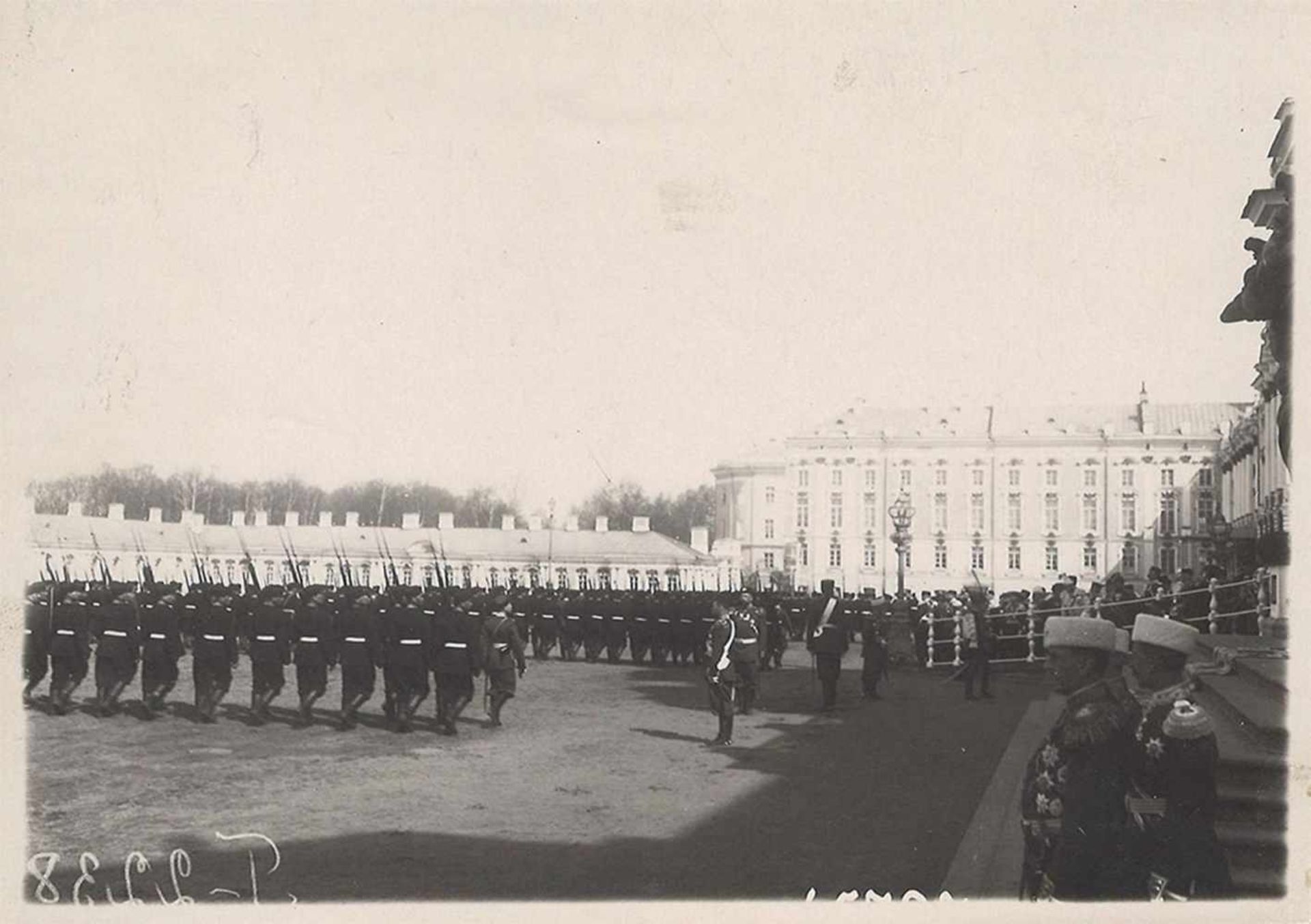 Russian Imperial army. Life Guards Grenadier Regiment. 1906, Tsarskoe Selo. Photograph. Gelatin