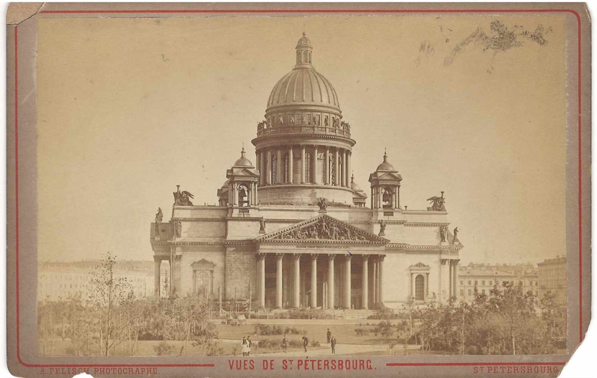 Six photographs with the views of St. Petersburg. 1883. - 11x16.7 cm.Russia. The inscription under