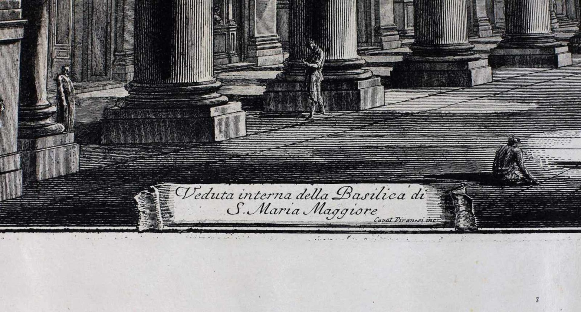 Piranesi, G.B. Veduta interna della Basilica di S. Maria Maggiore, Roma. Mid XVIII century. - Bild 2 aus 2