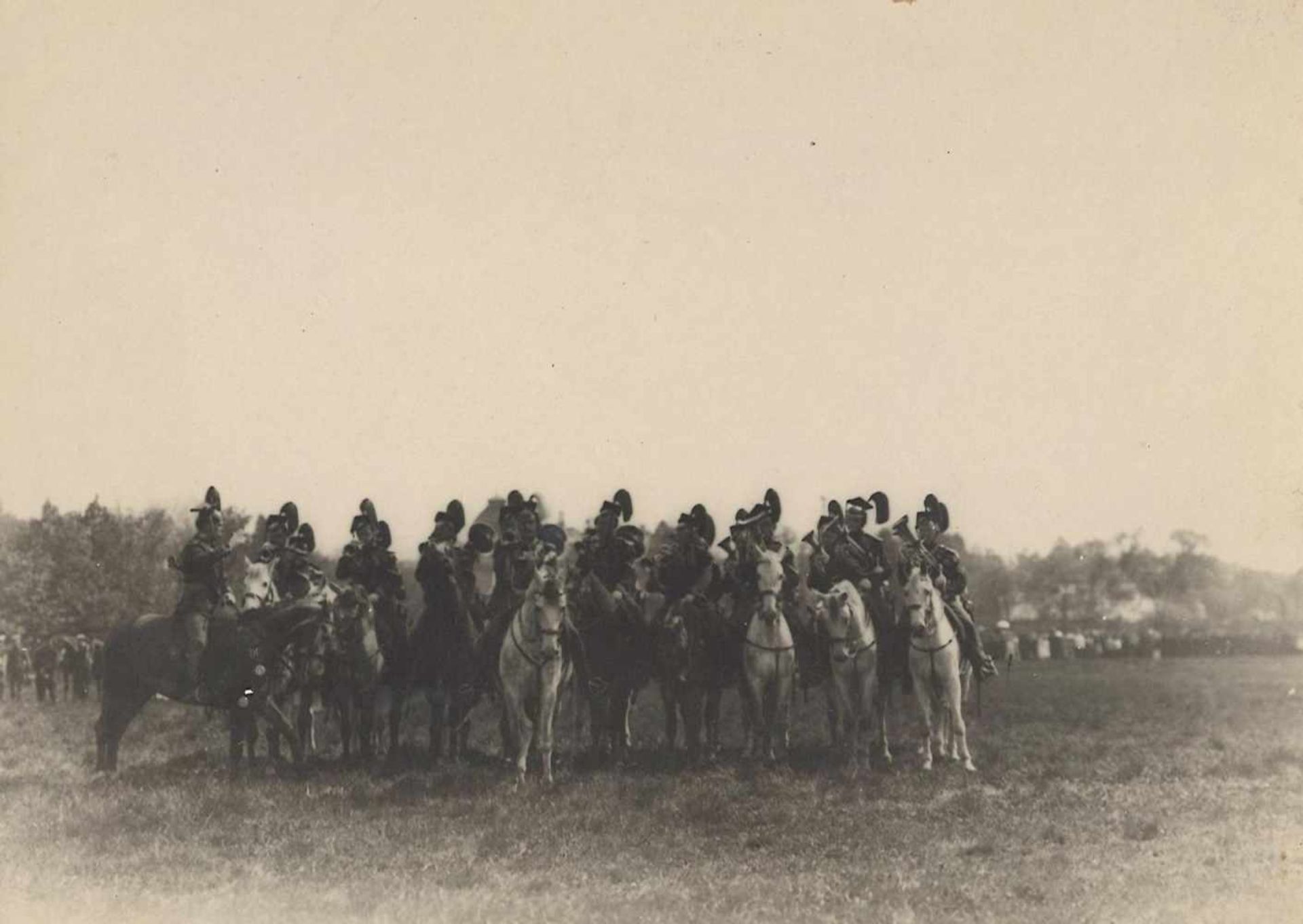 Life Guard Ulansky regiment of Empress Alexandra Feodorovna. Parade on the day of the 250th