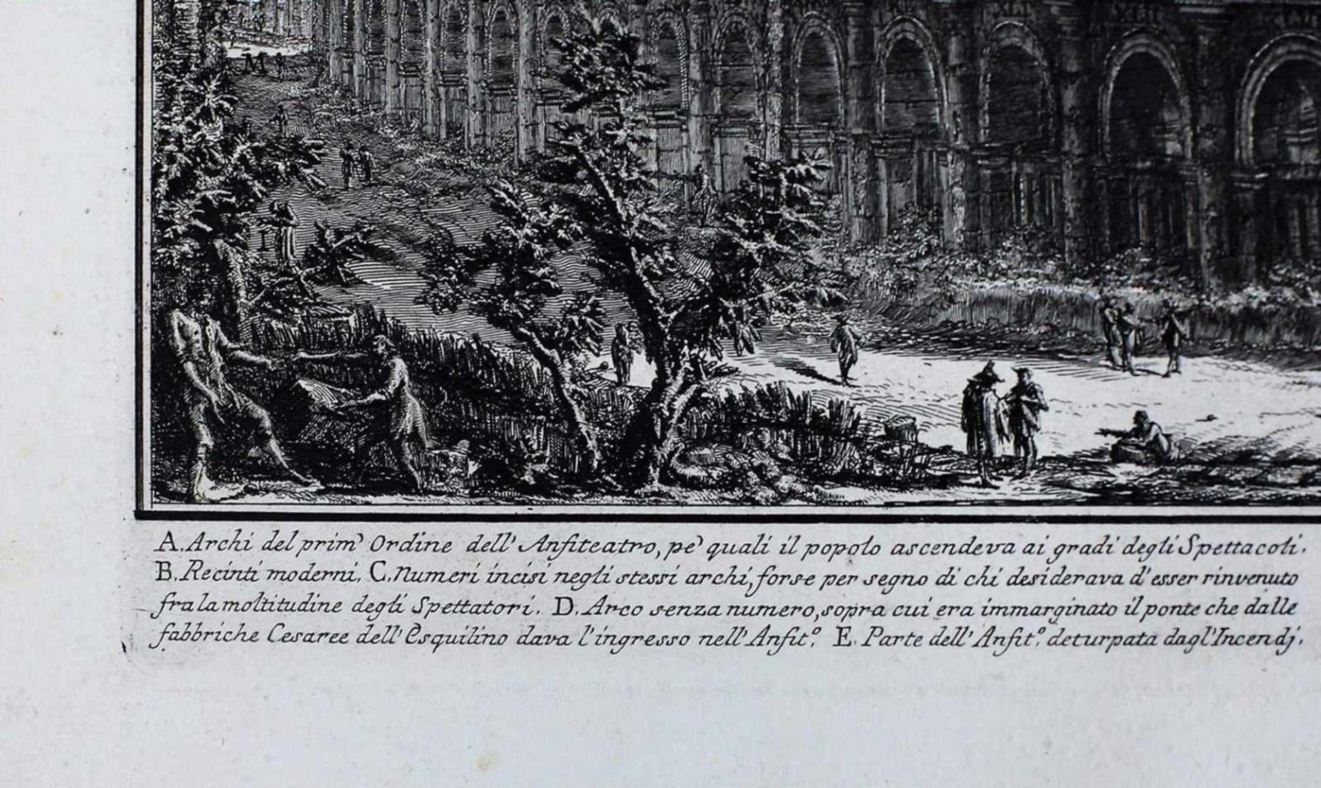 Piranesi, Veduta dell Anfitiatro Flavio, detto il Coloseo, Roma. Mid XVIII century. Engraving on - Image 2 of 4