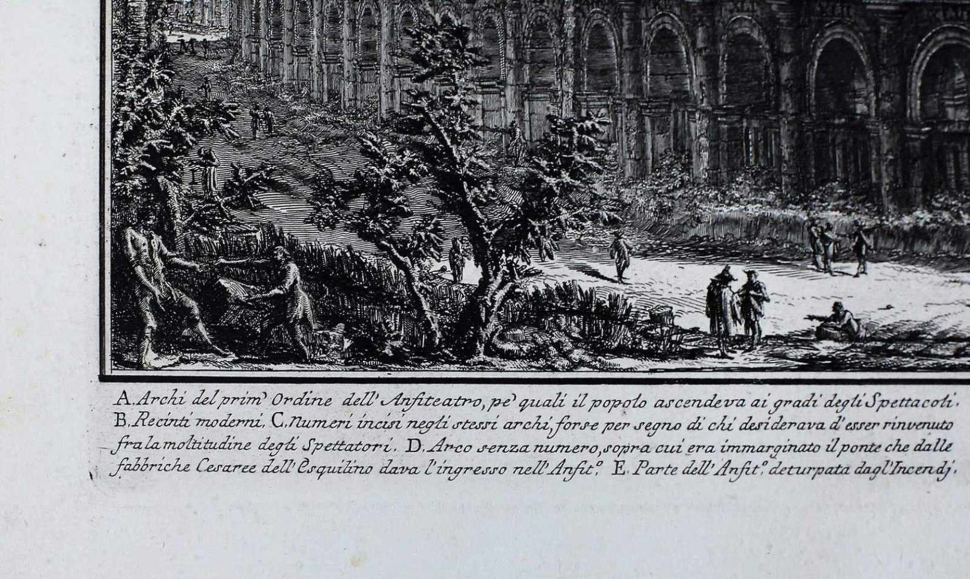 Piranesi, Veduta dell Anfitiatro Flavio, detto il Coloseo, Roma. Mid XVIII century. Engraving on - Bild 2 aus 4