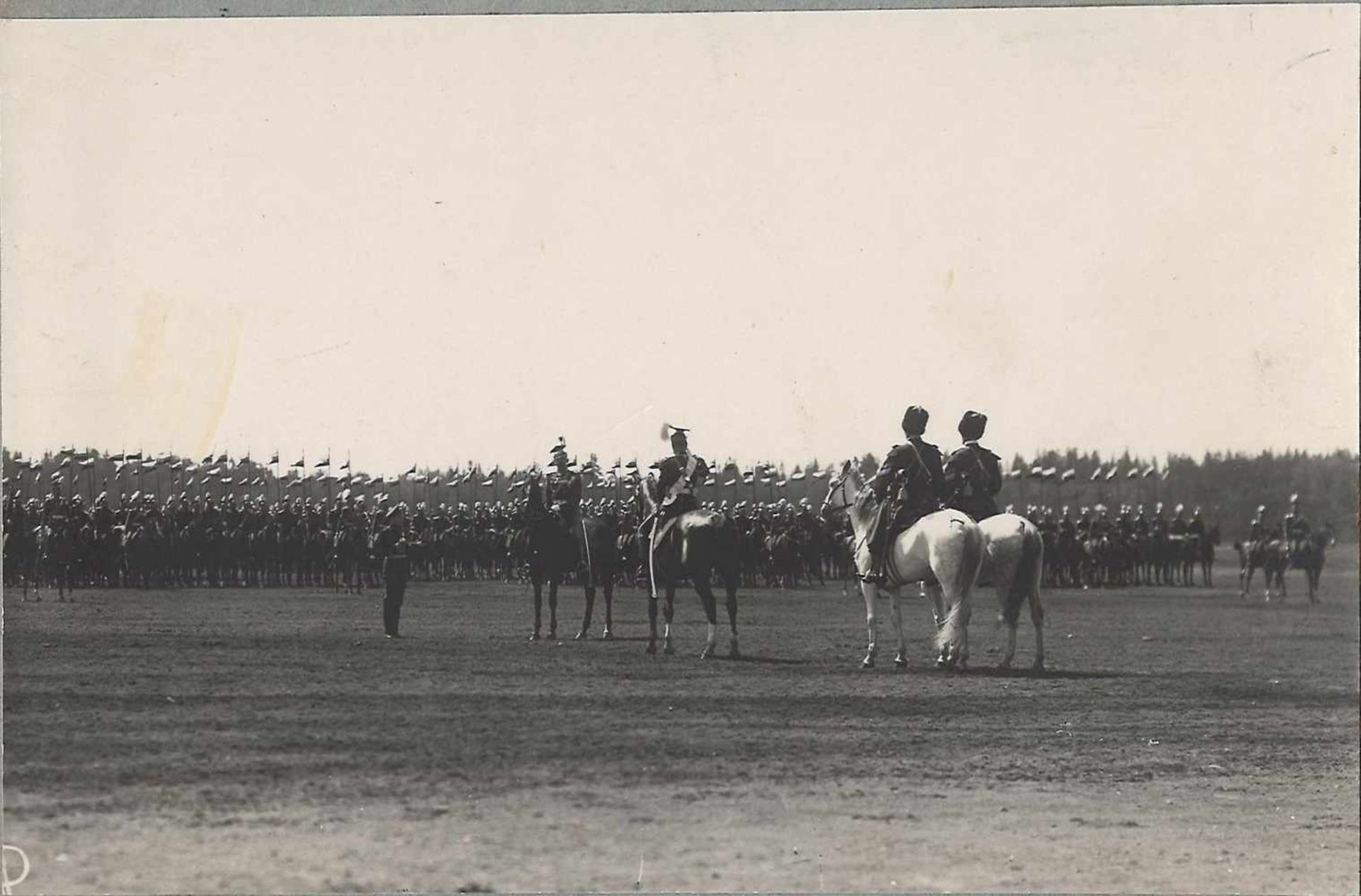 Life Guard Ulansky regiment of Empress Alexandra Feodorovna. 1910-1912.Gelatin Silver Print. Life