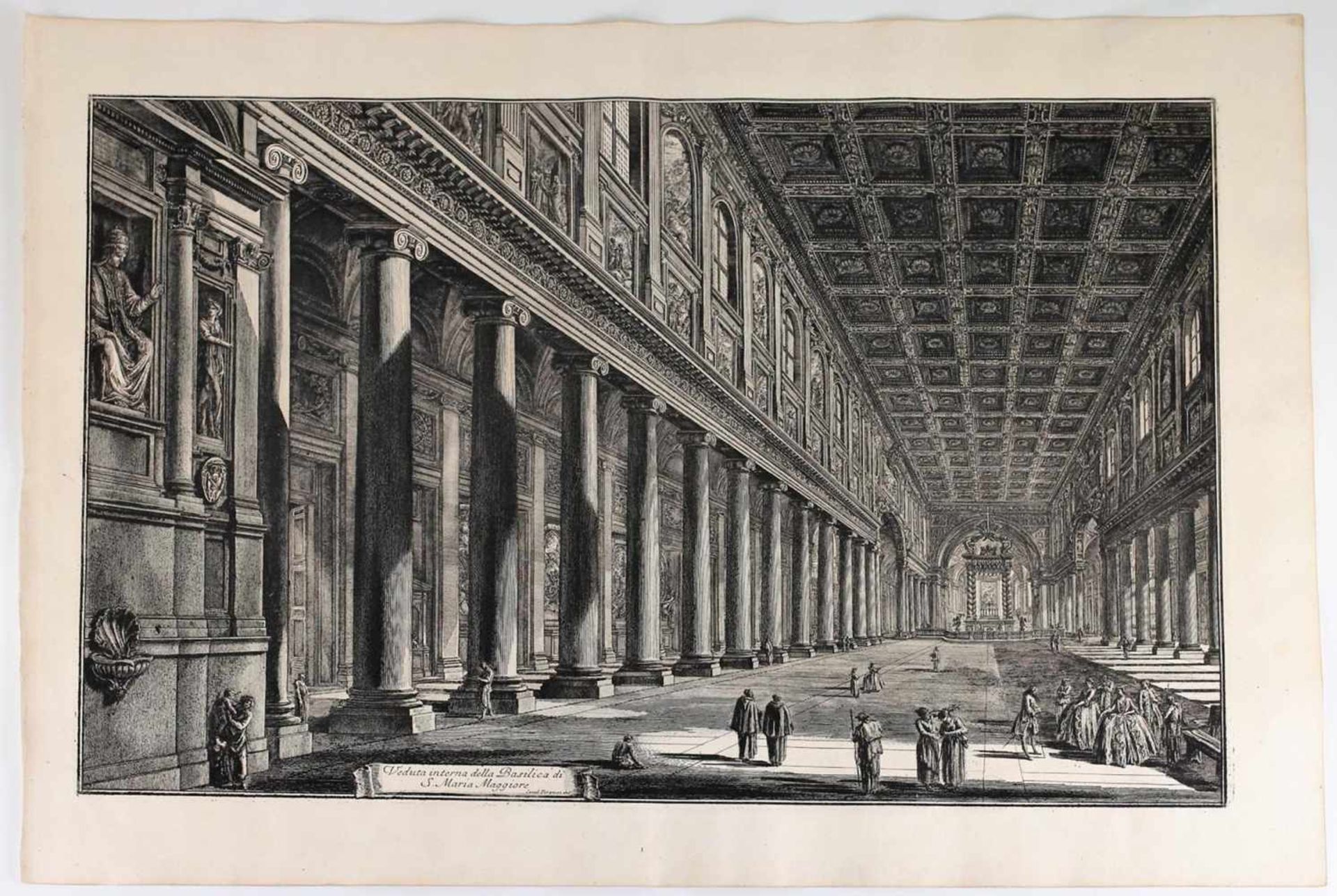 Piranesi, G.B. Veduta interna della Basilica di S. Maria Maggiore, Roma. Mid XVIII century.