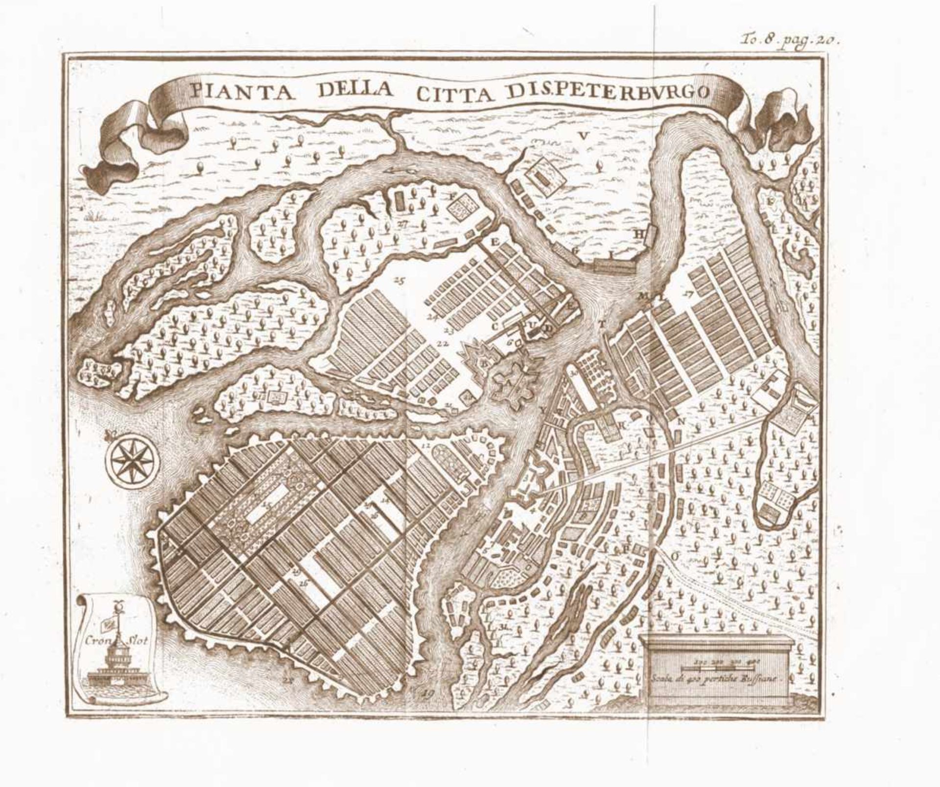 The map of surroundings of Gulf of Finland and the plans of St. Petersburg. 18-19 c. 4 engravings. - - Bild 2 aus 4