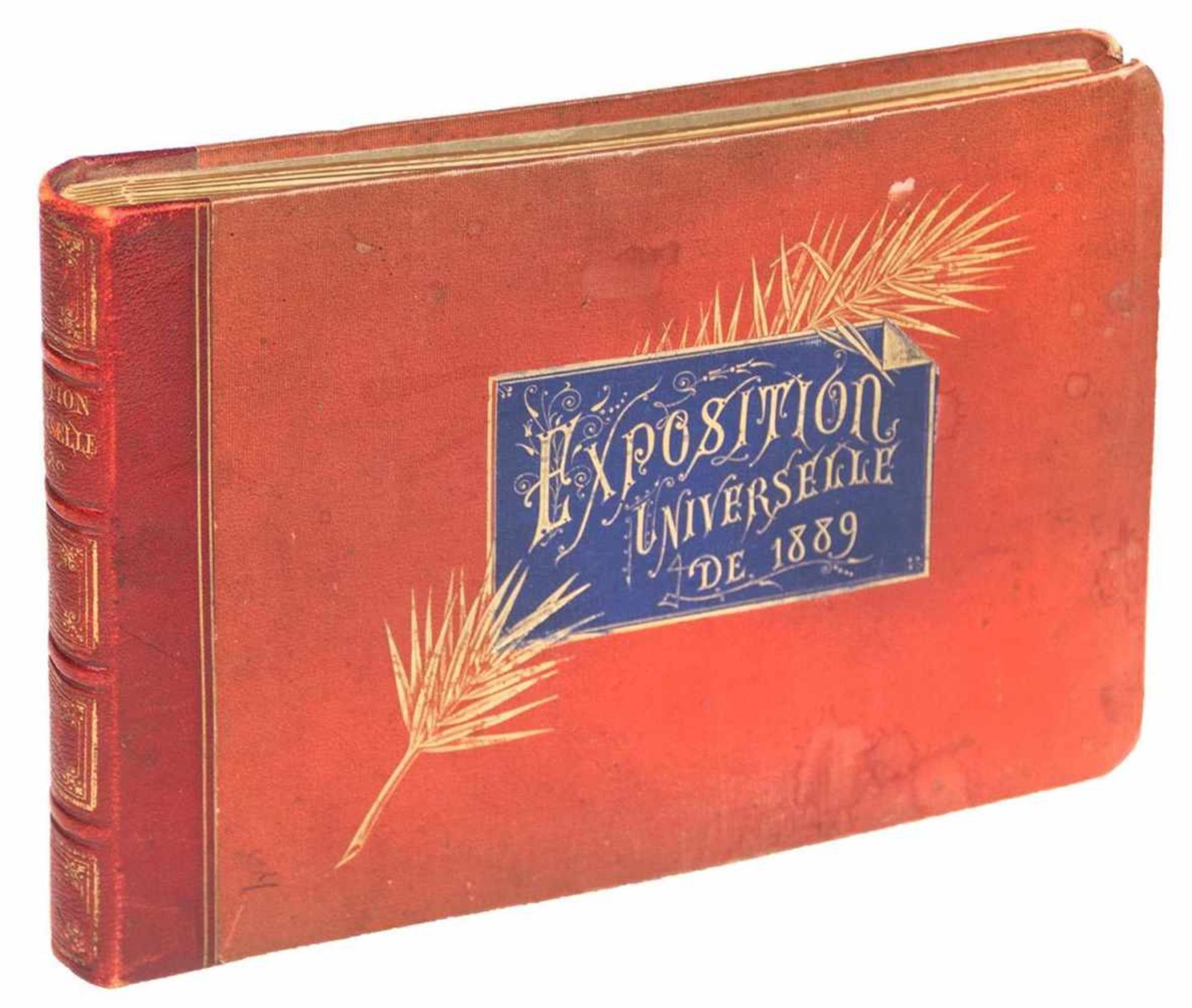 Exposition Universelle. 1889. Paris. 27x18,5 cm. France. In the composite cover with gold lettering.