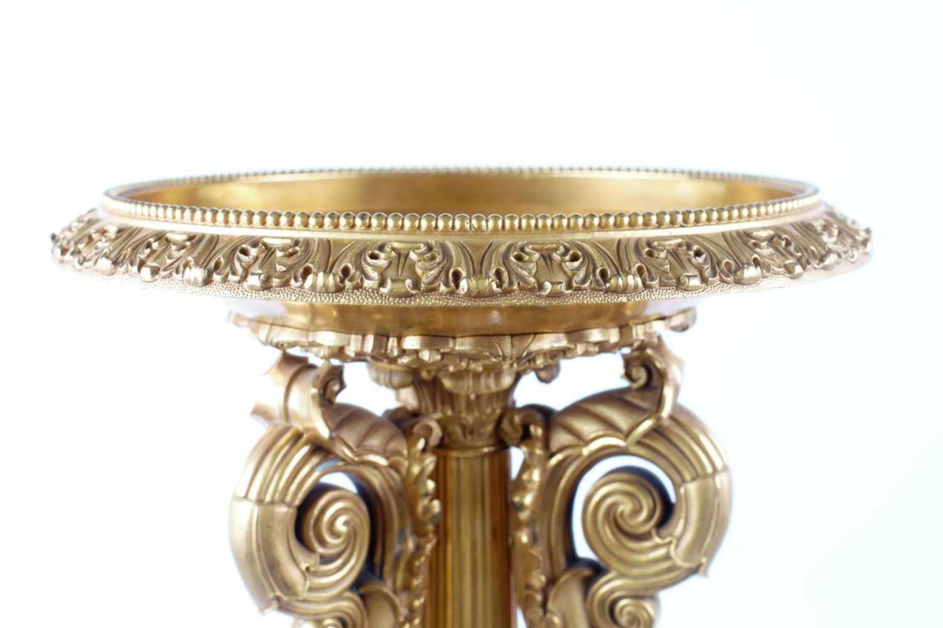 Gilded centerpiece. Early XIX century. France. Bronze, casting, engraving, mount, gilding. - Bild 7 aus 13