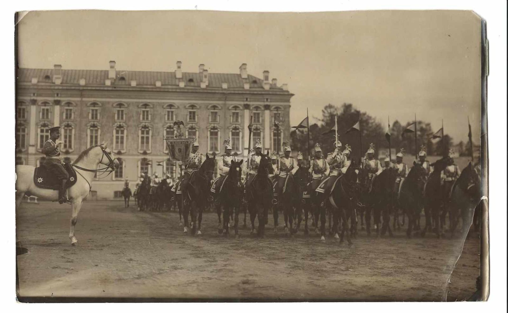 Karl Bulla. March in review of the Life Guard Cuirassier Regiment on July 21st, 1913 in Tsarskoye