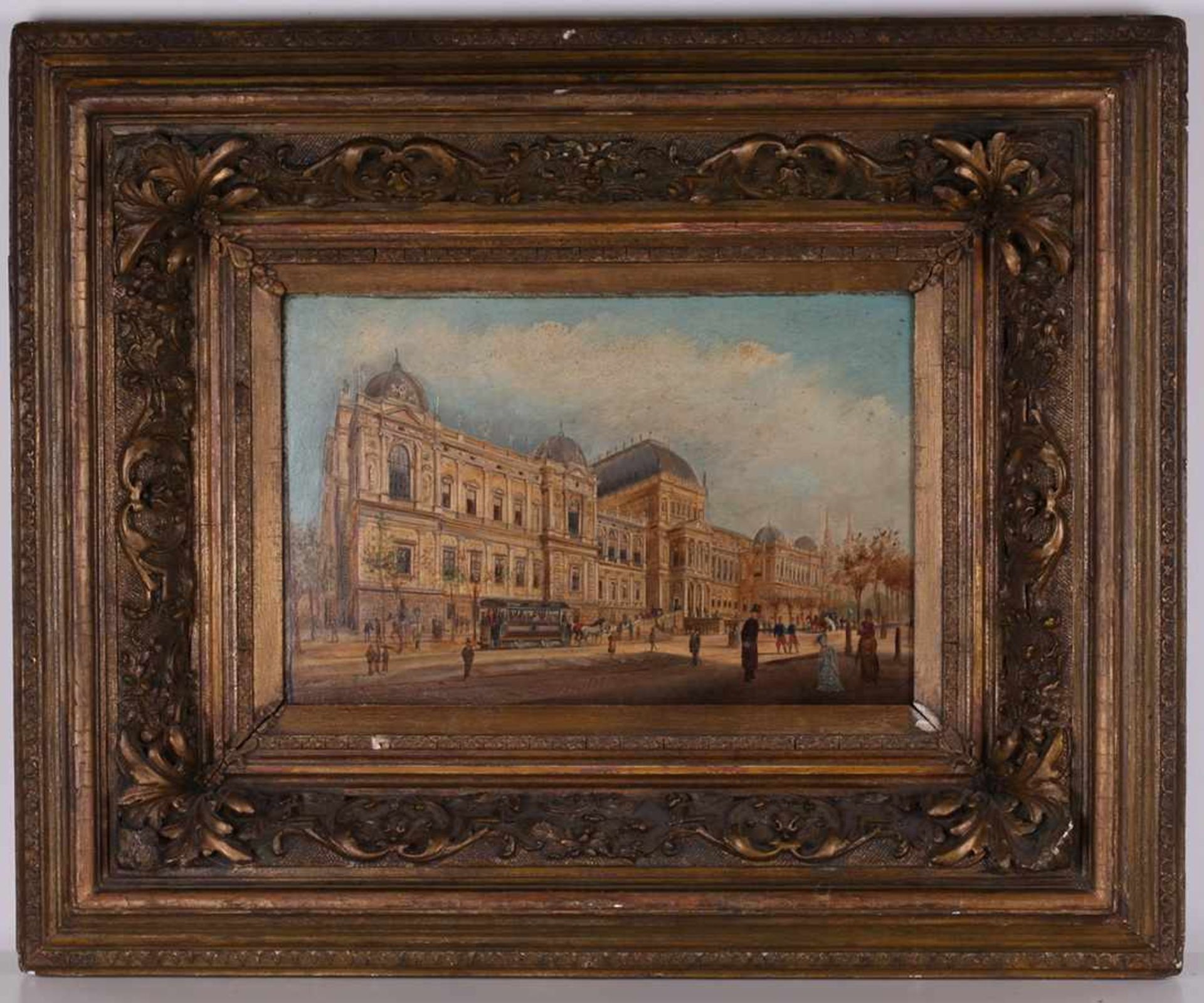 Unknown artist. Vienna. [First half of the XX century]. Oil on wood.Framed.- - -15.00 % buyer's - Bild 2 aus 2