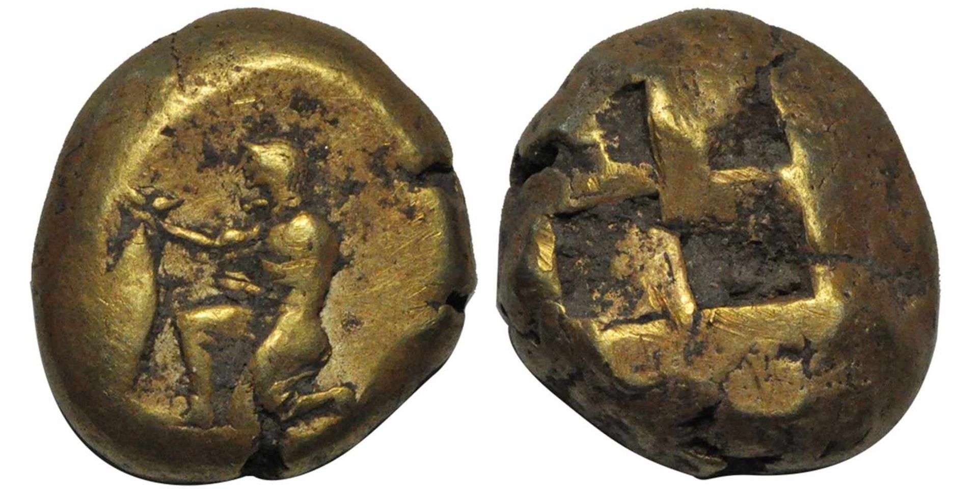 Mysia, Kyzikos. Circa 550-450 BC. VFMysia, Kyzikos. Circa 550-450 BC. EL Stater, 18 mm, 16.12 g.
