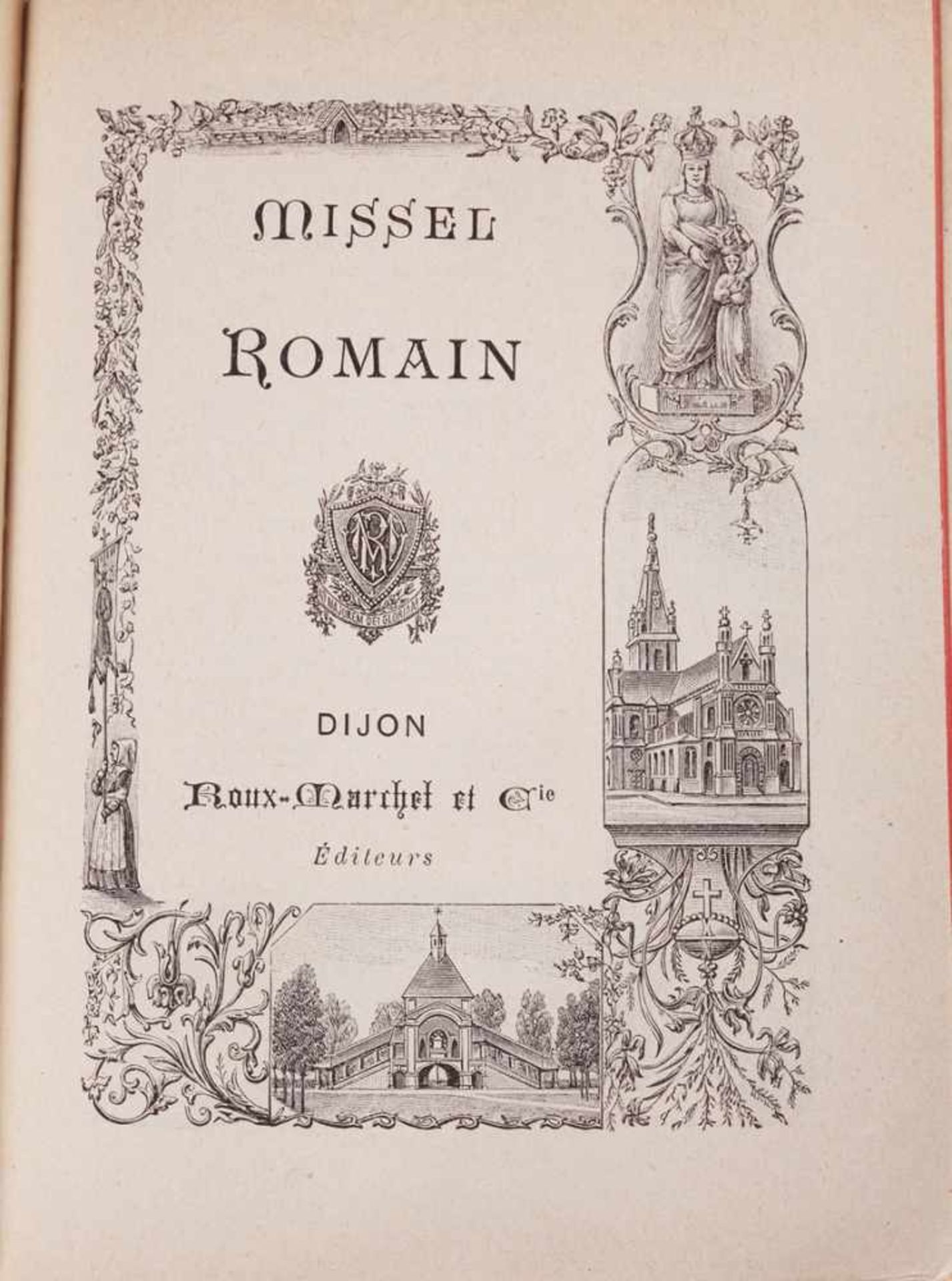 Missel romain. - Dijon: Roux-Marchel, [1903]. 12x16 cm.In French. Morocco binding.- - -15.00 % - Image 2 of 2