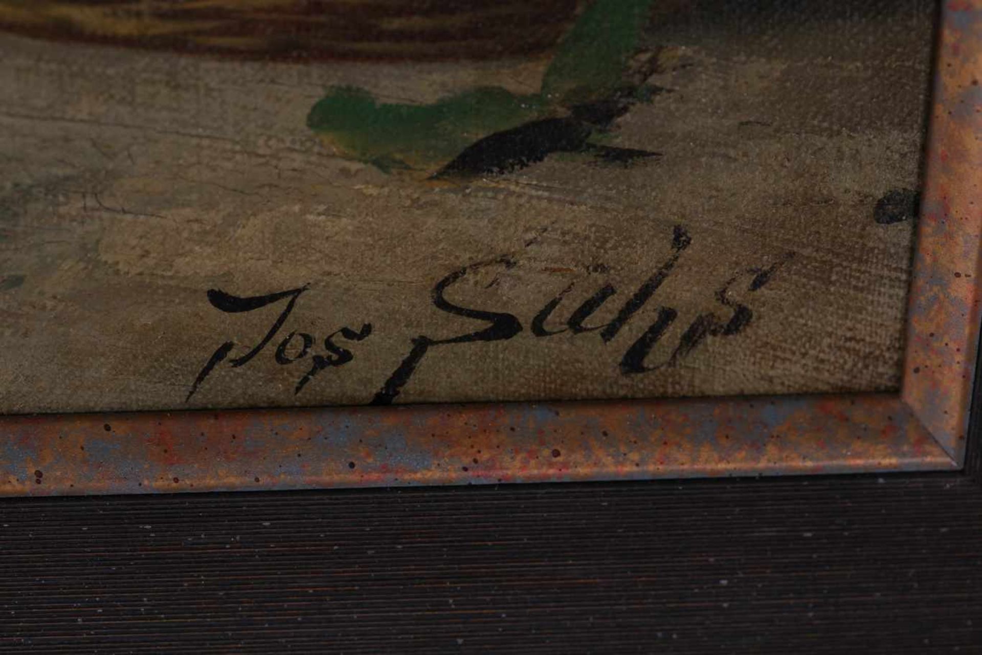 Suss, Josef. Italian fruit seller. [Late of the XIX - beginning oh the XX century]. Oil on canvas. - Bild 3 aus 3