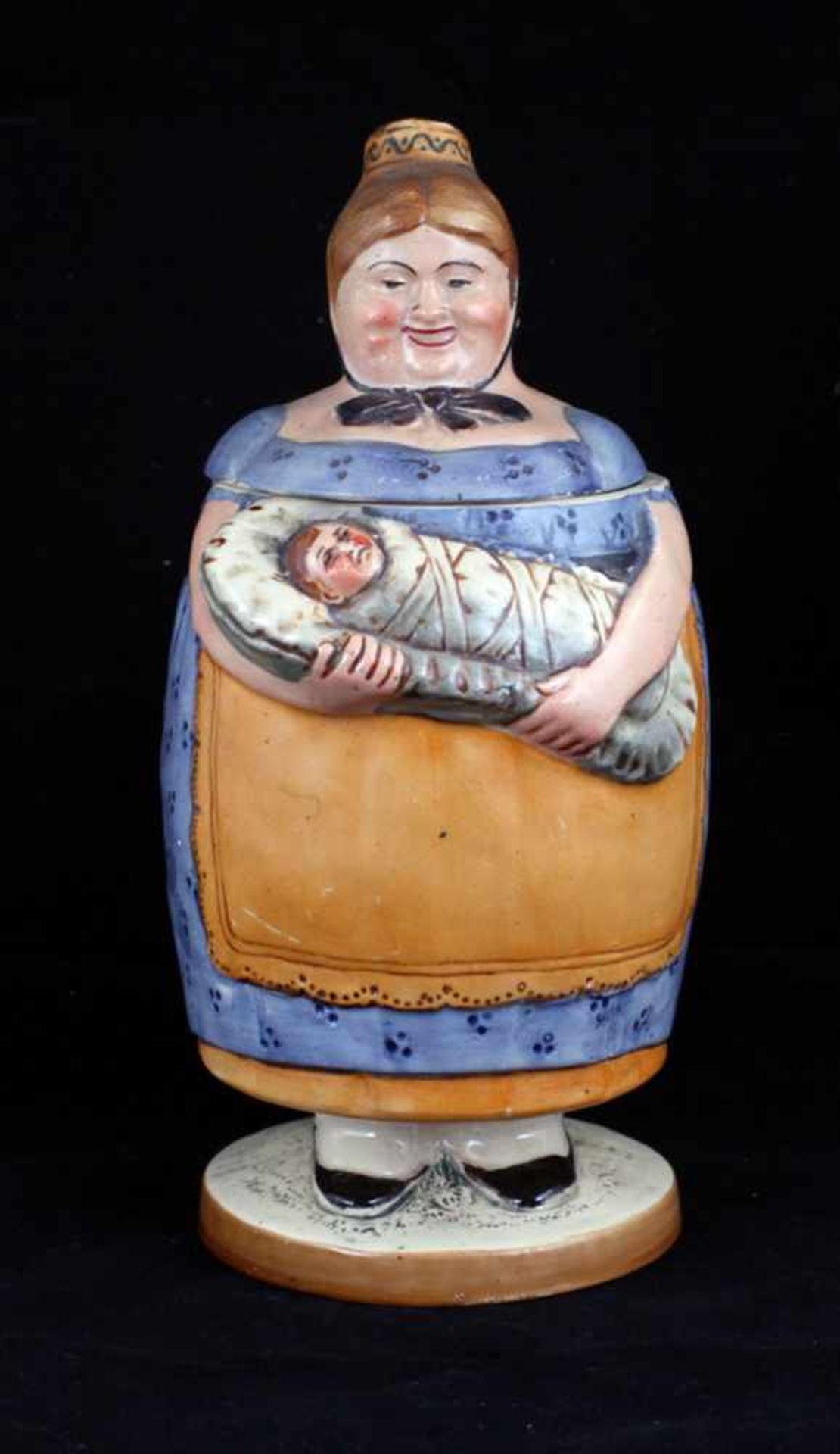 Germany. Porcelain, modeling, polychrome painting, gilding, metal fittings. Height - 21 cm, diameter